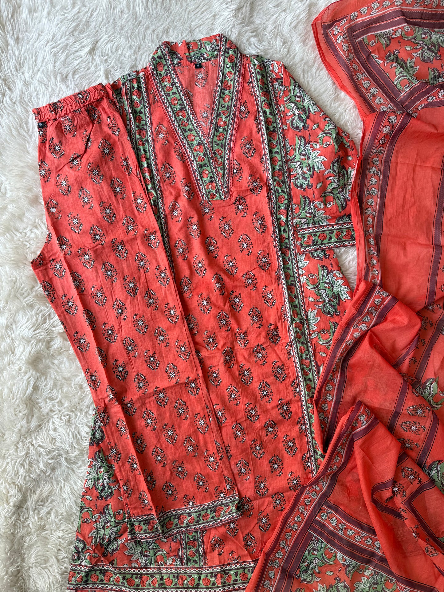 Budget Friendly Flare Kurti Pant Dupatta Set