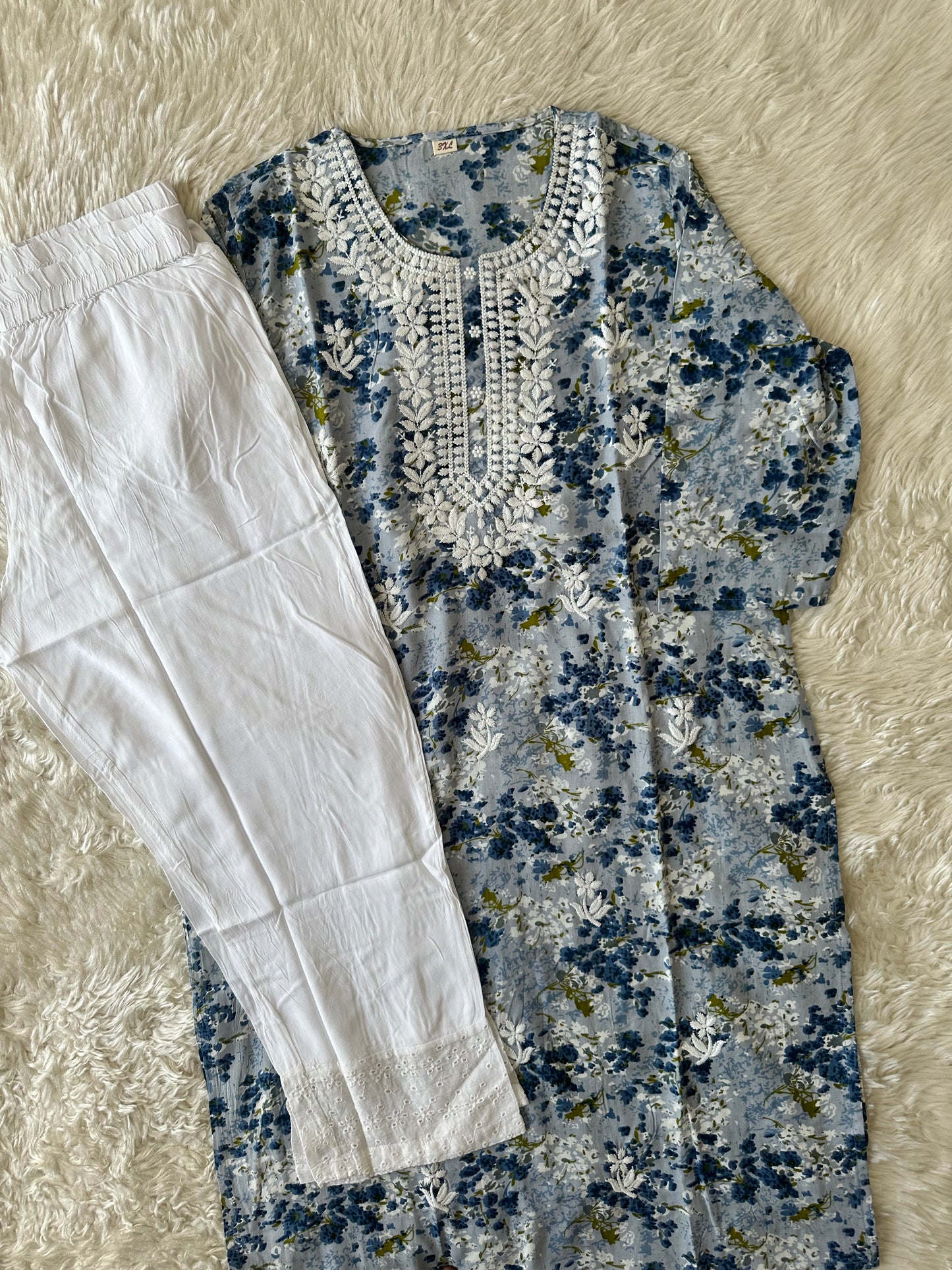 Rayon Kurti Pant Set