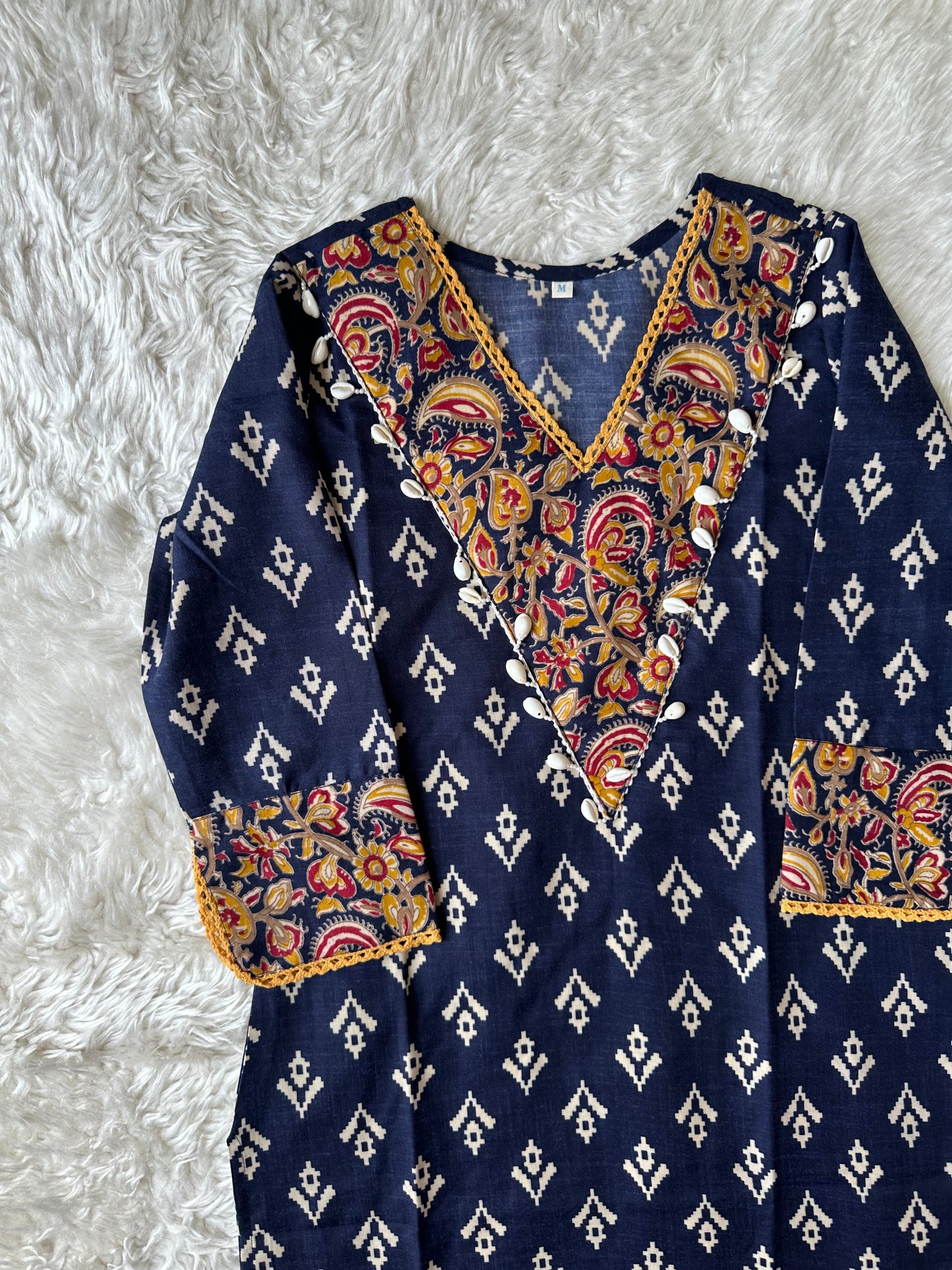 Spun Cotton Kurti Pant Dupatta Set