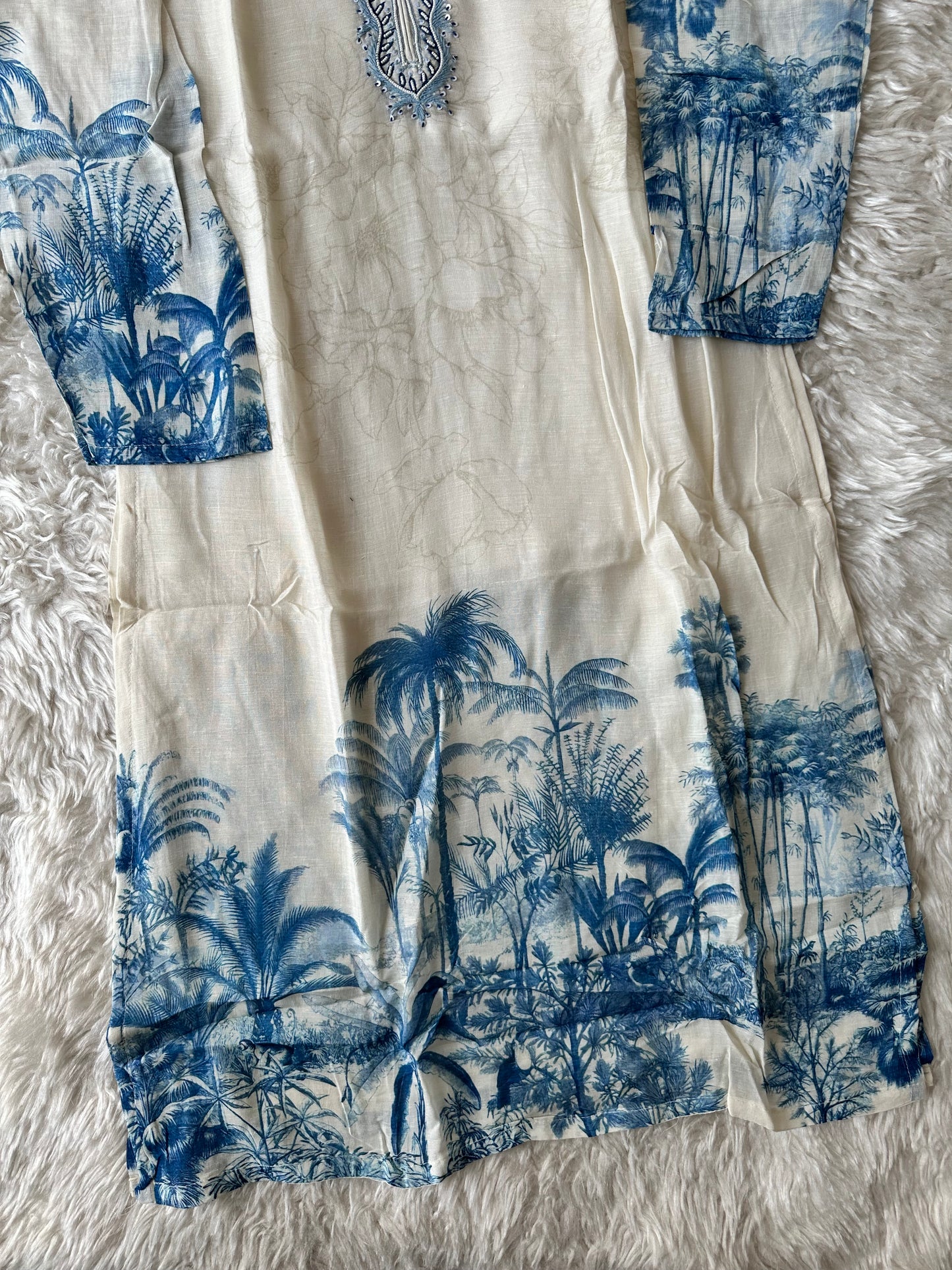 Pure Linen Kurti Pant Set