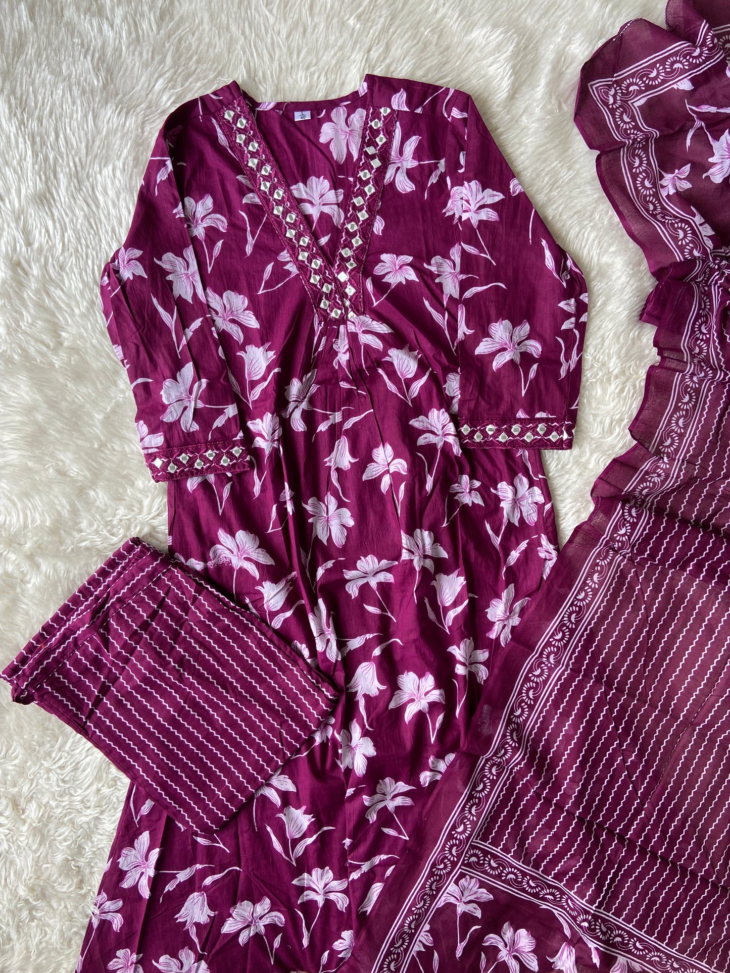 Budget Friendly FLARE Kurti Pant Dupatta Set