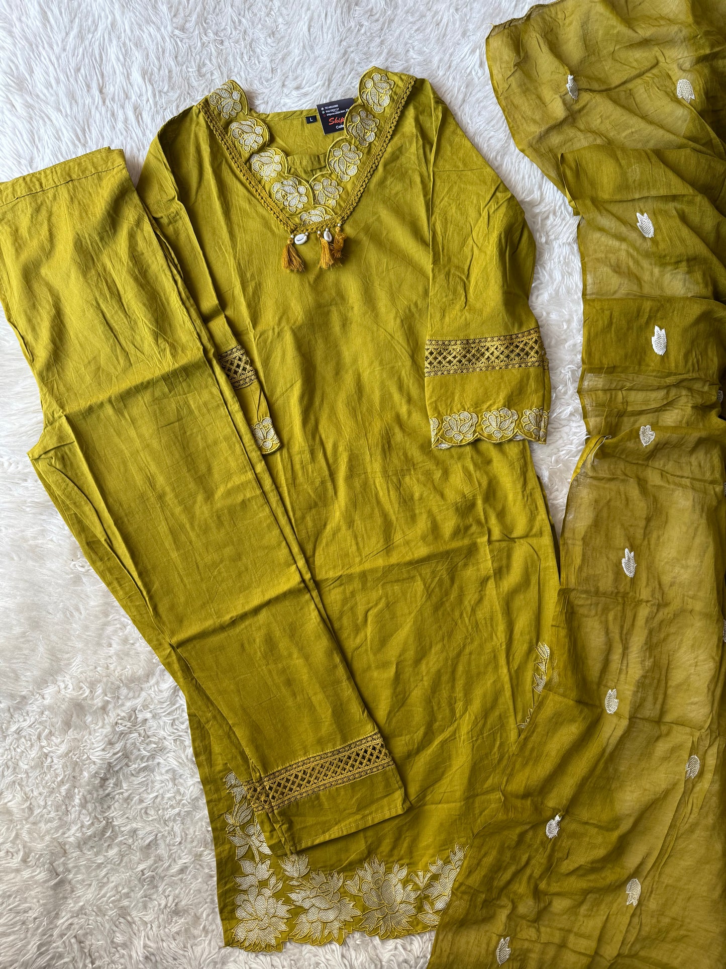 Budget Friendly Kurti Pant Dupatta Set