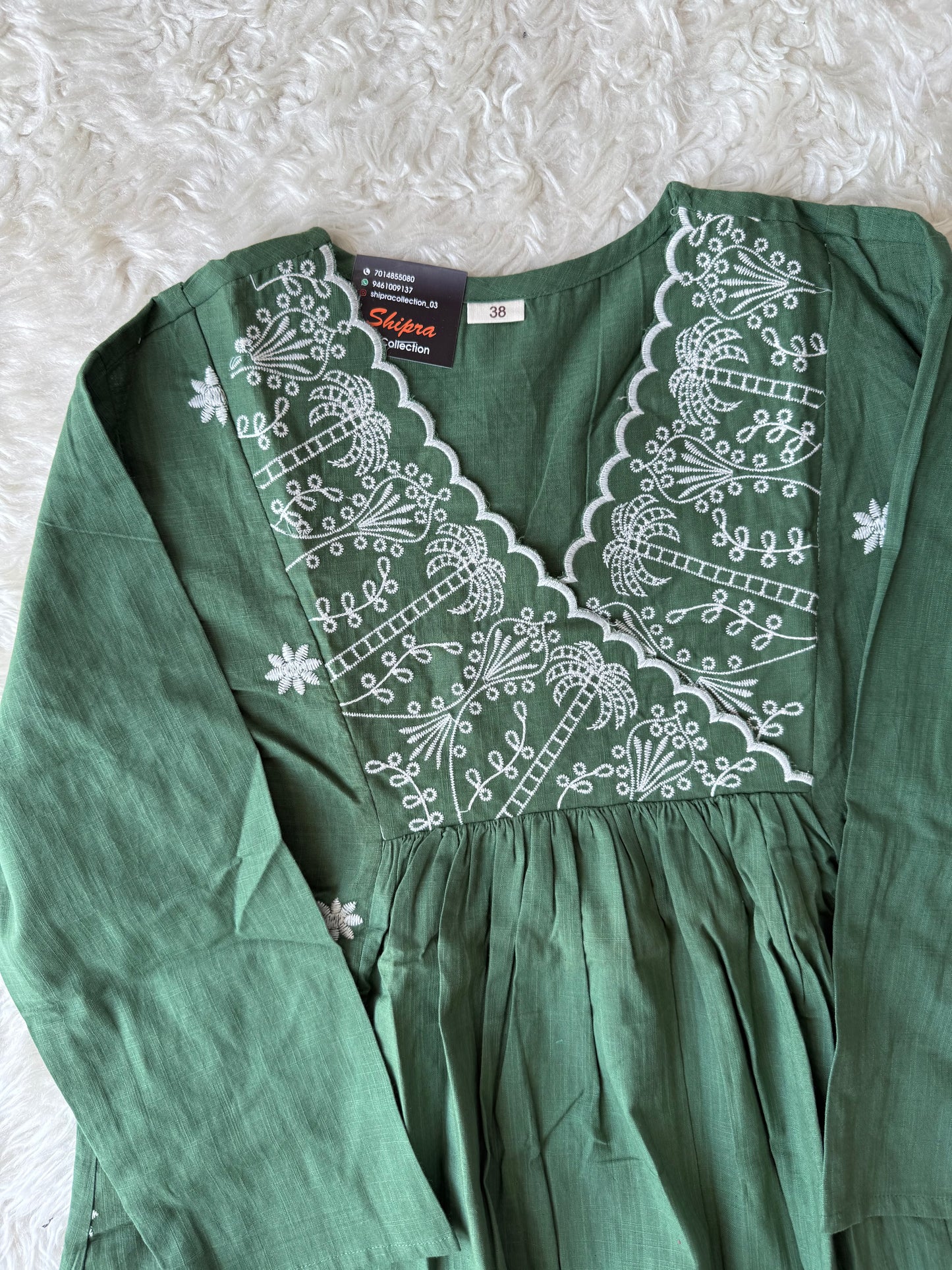 Khadi Cotton Kurti Plazo Set