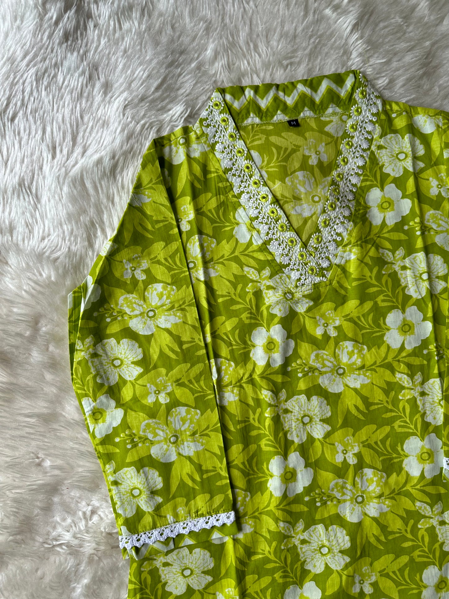 Pure Cotton Kurti Pant Dupatta Set