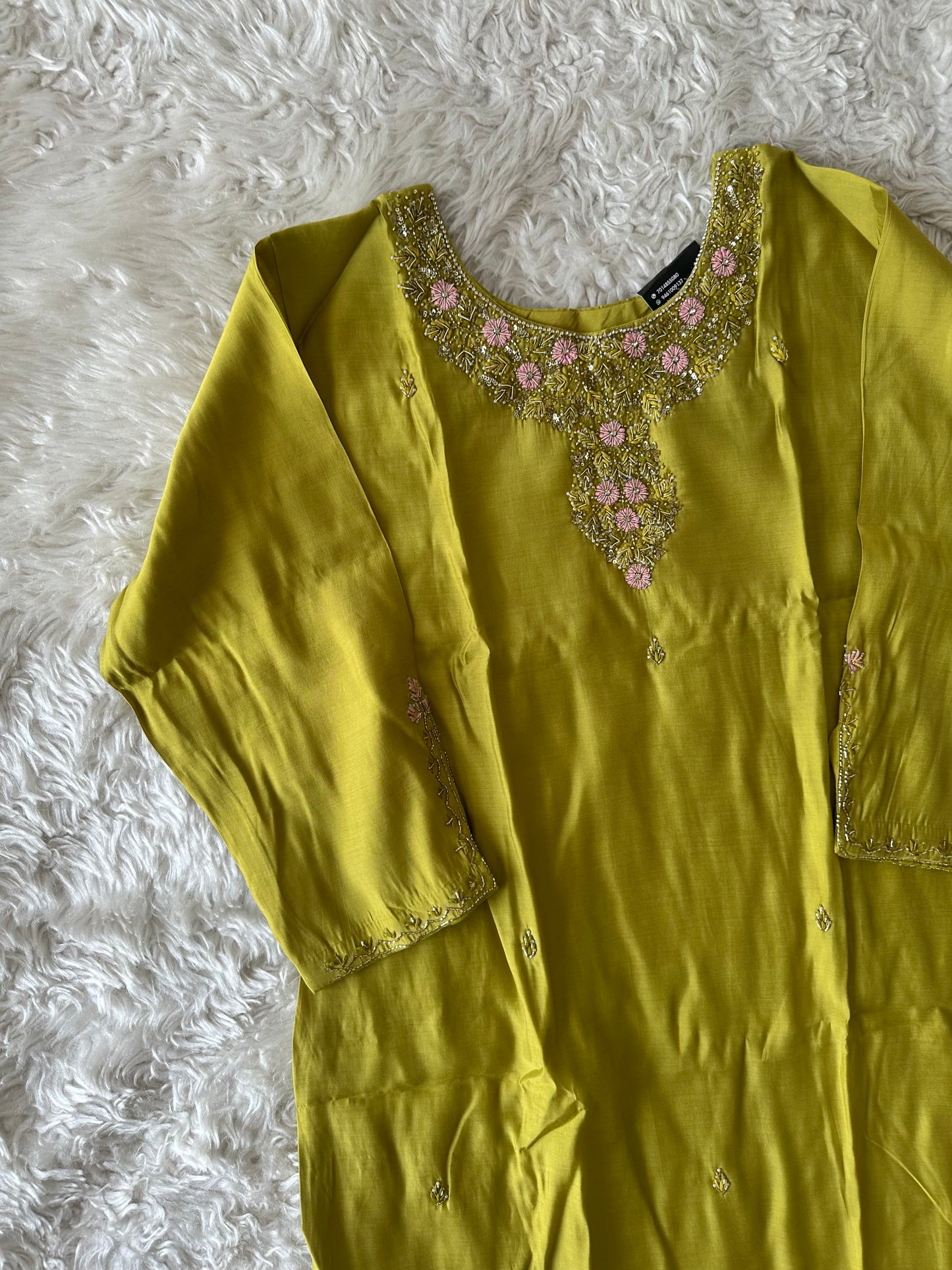 Plus size Roman Silk Kurti Pant Dupatta Set