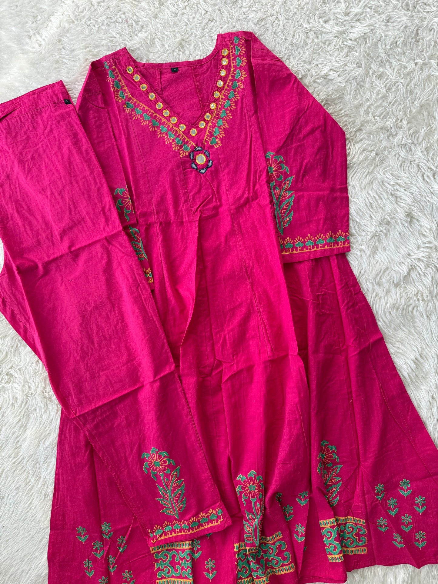 Cotton FLARE Kurti Pant Set
