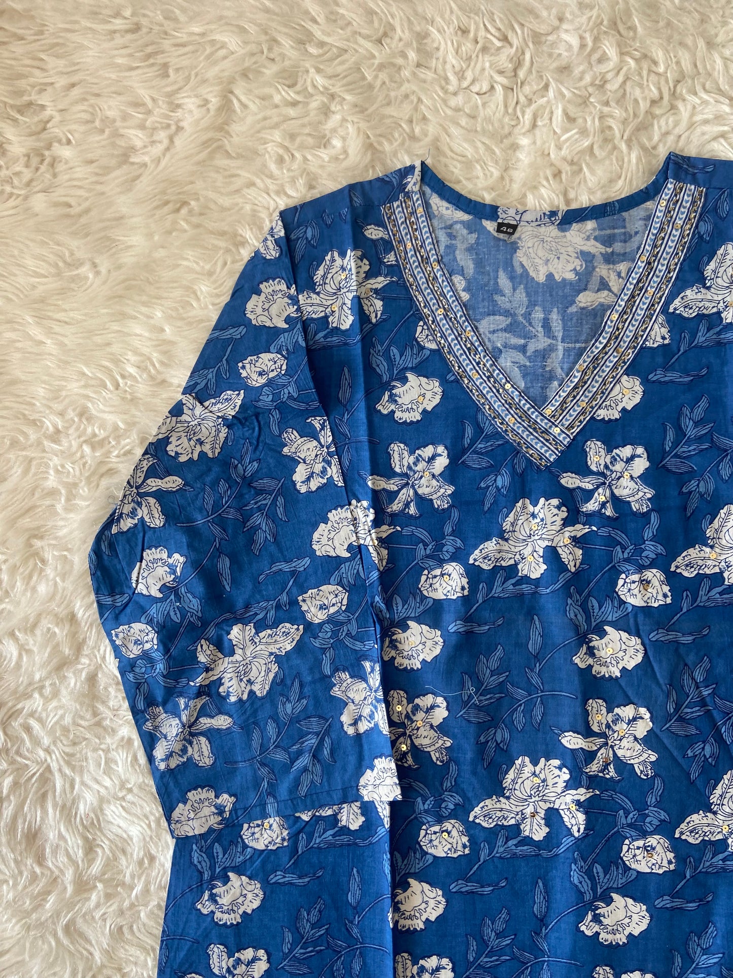 Cotton Kurti Straight Plazo Set