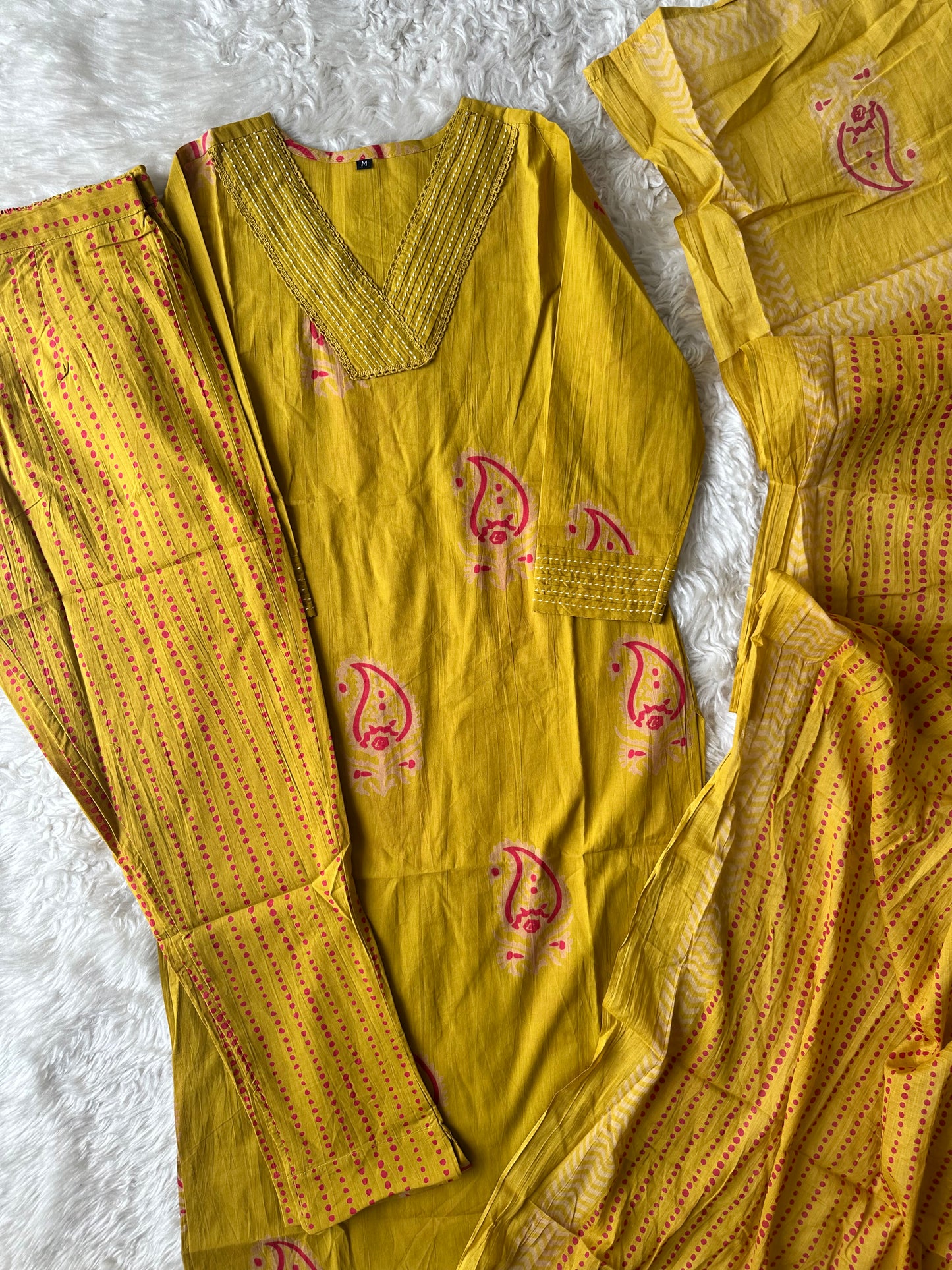 Budget Friendly Kurti Pant Dupatta Set