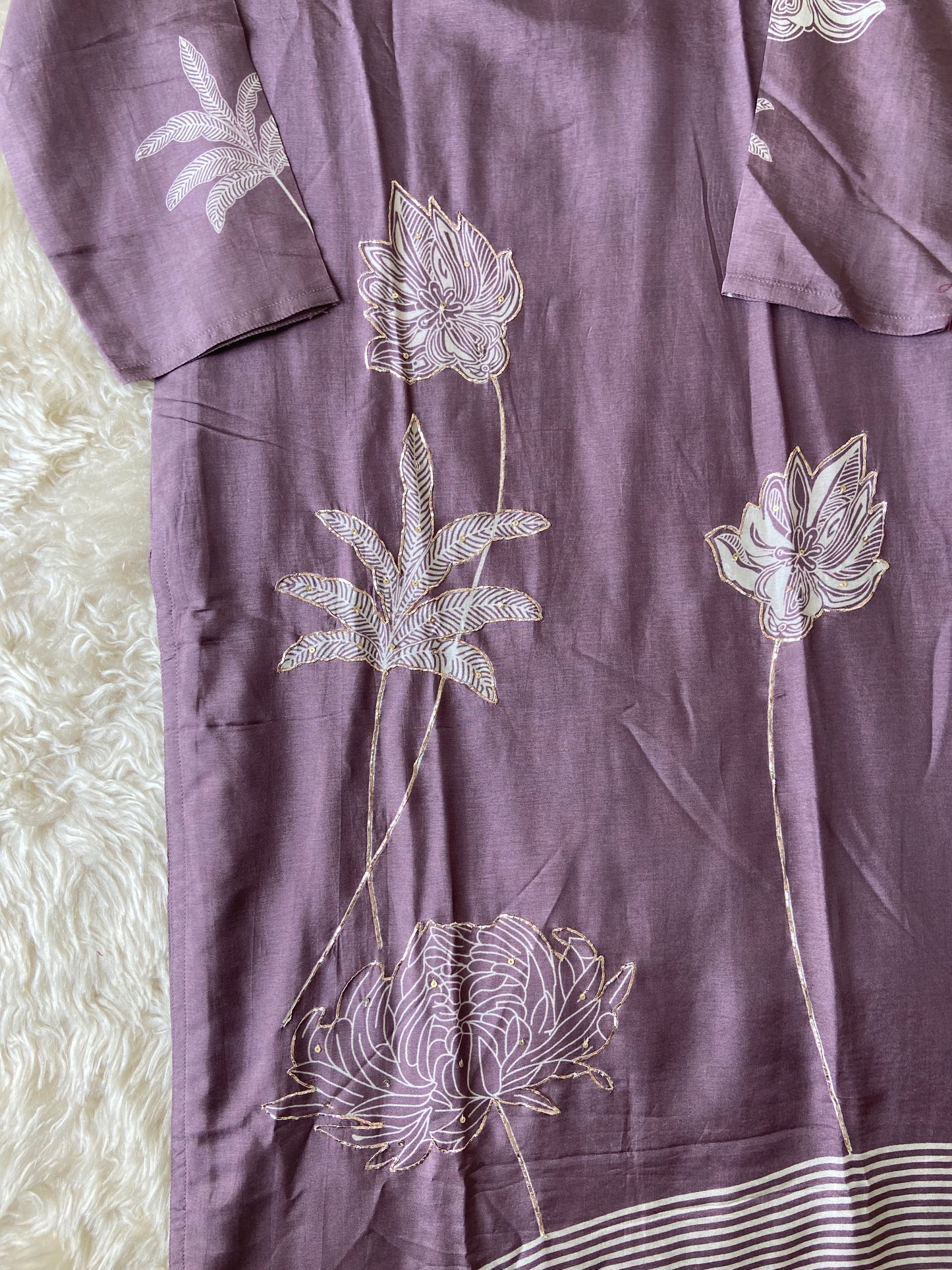 Russian Silk Kurti Pant Dupatta Set