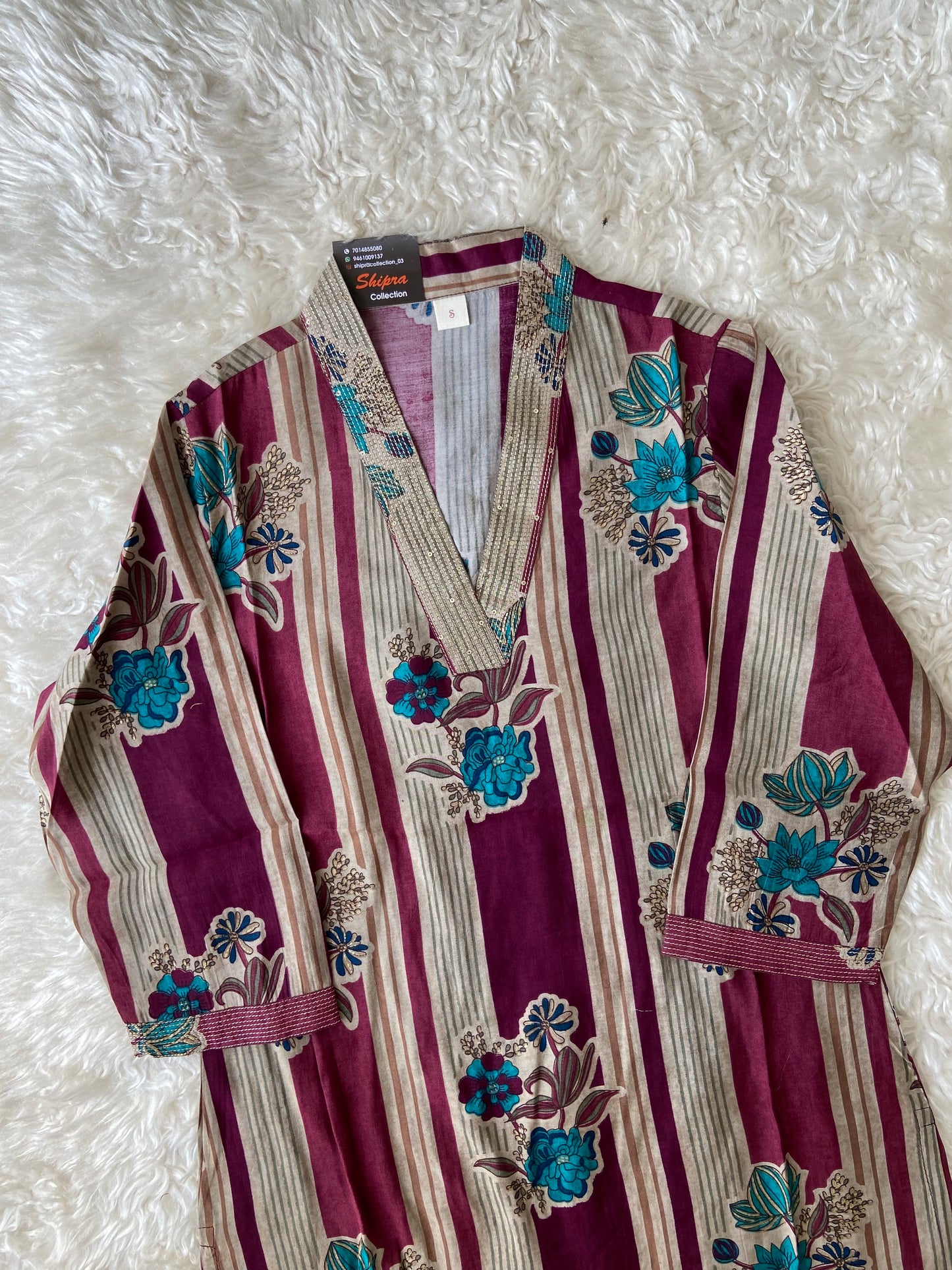 Pure Muslin Silk Kurti Pant Dupatta Set