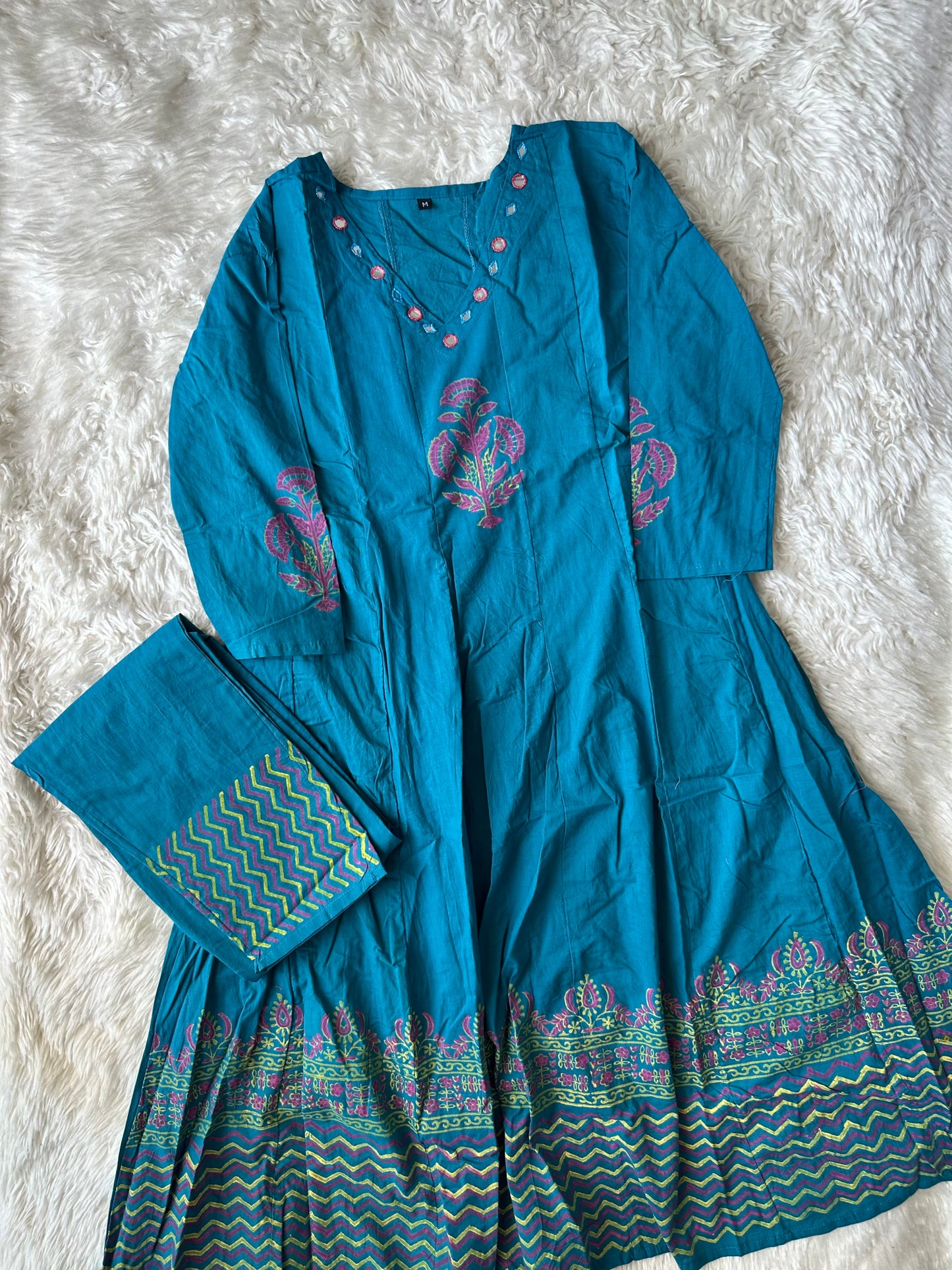 Cotton FLARE Kurti Pant Set