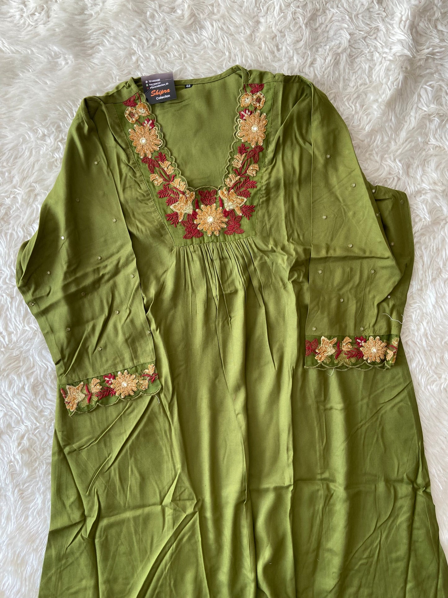 Rayon Kurti Pant Dupatta Set