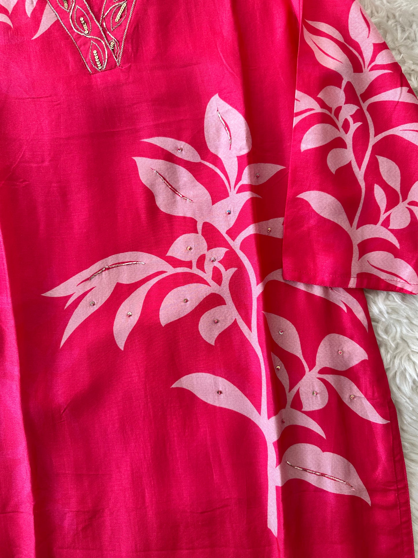 Russian Silk Kurti Pant Dupatta Set