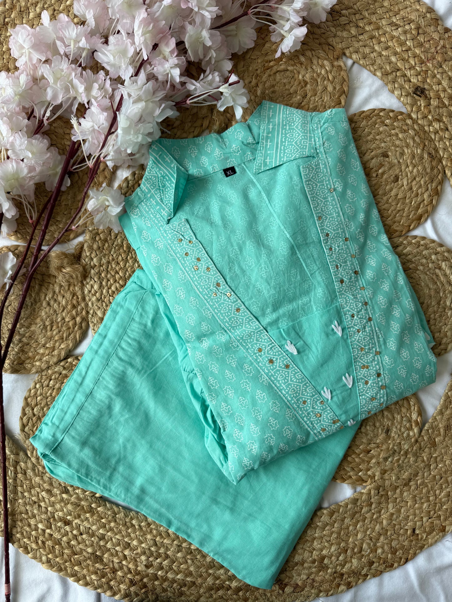 Cotton FLARE Kurti Pant Set