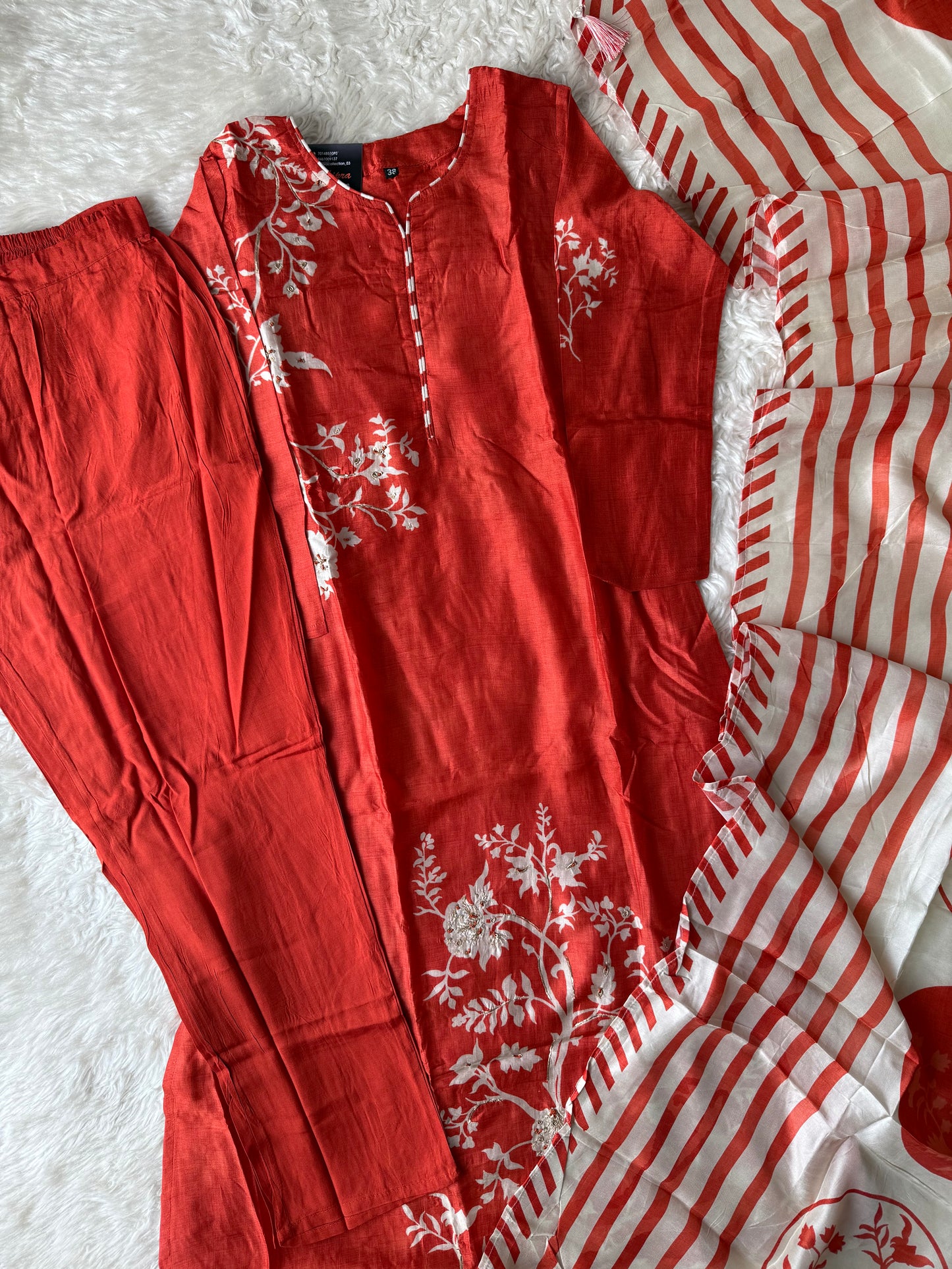 Tussar Silk Kurti Pant Dupatta Set