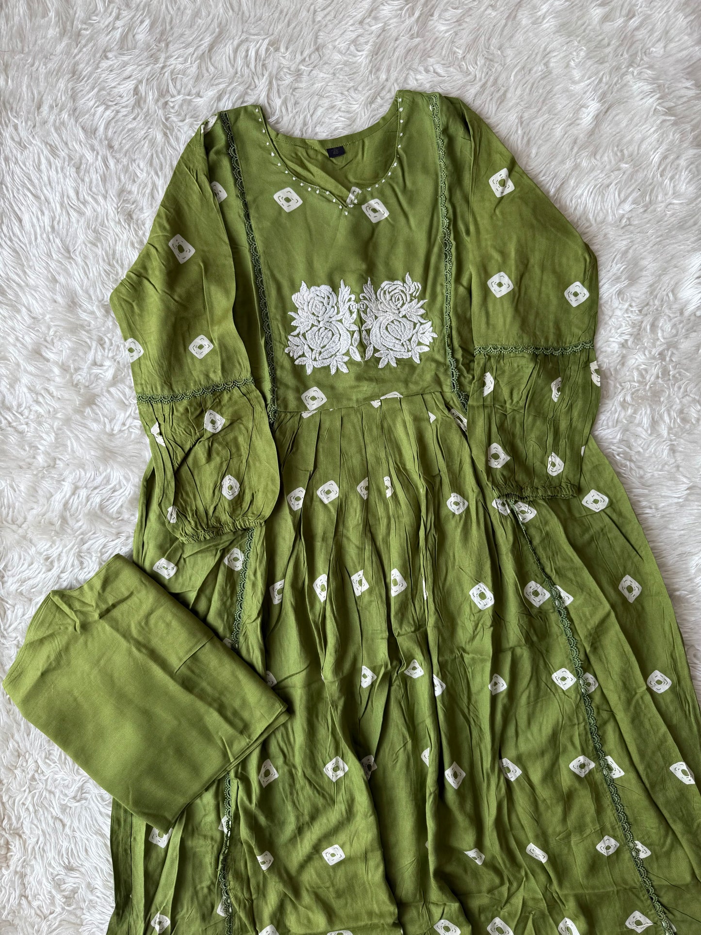 Rayon Kurti Pant Set