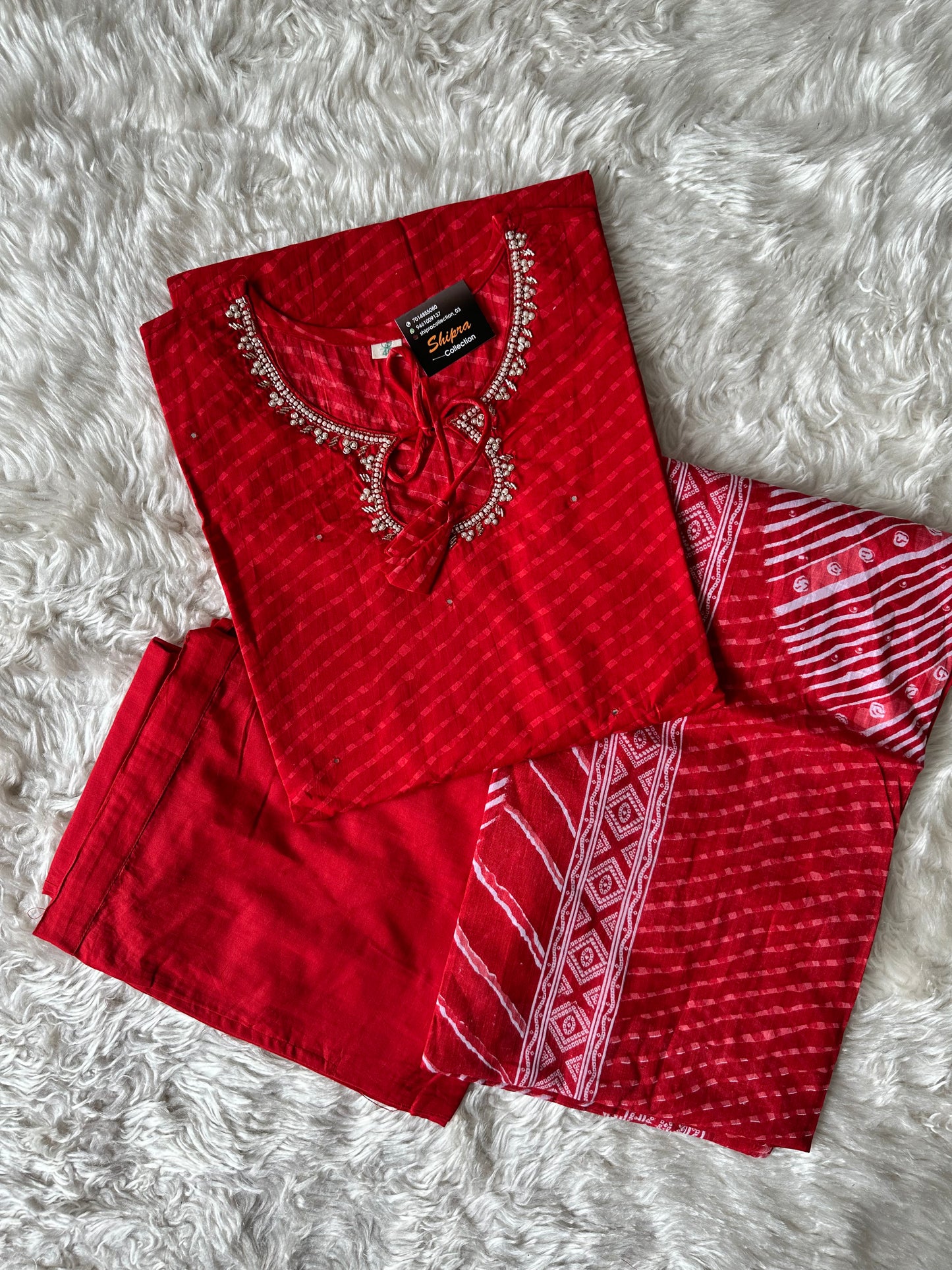 Premium Cotton Kurti Pant Dupatta Set