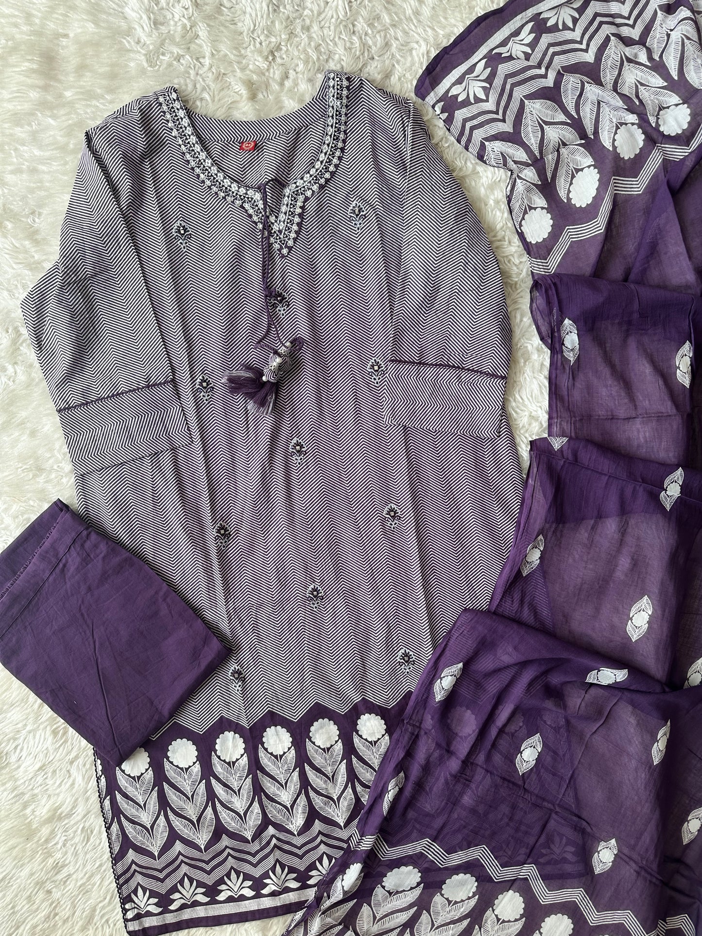 Budget Friendly Kurti Pant Dupatta Set
