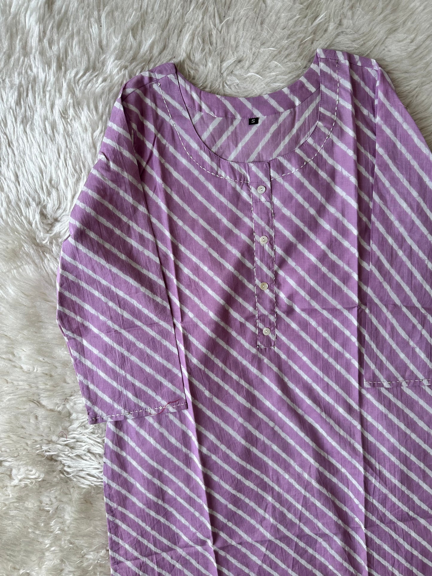 Premium Cotton Lehariya Kurti