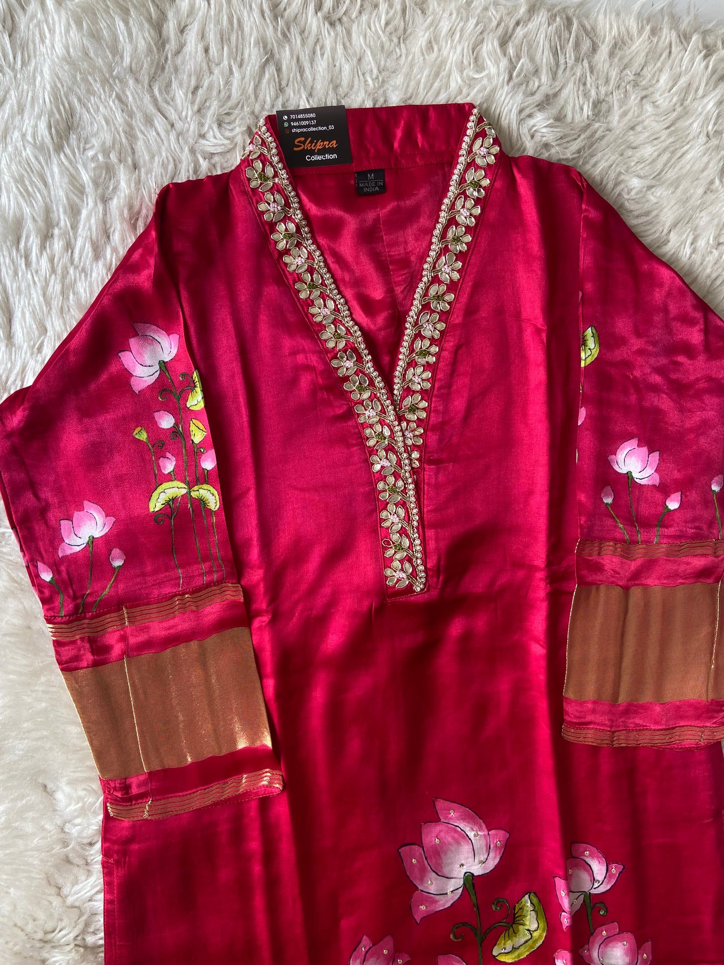Gazi Silk Kurti Pant Dupatta Set