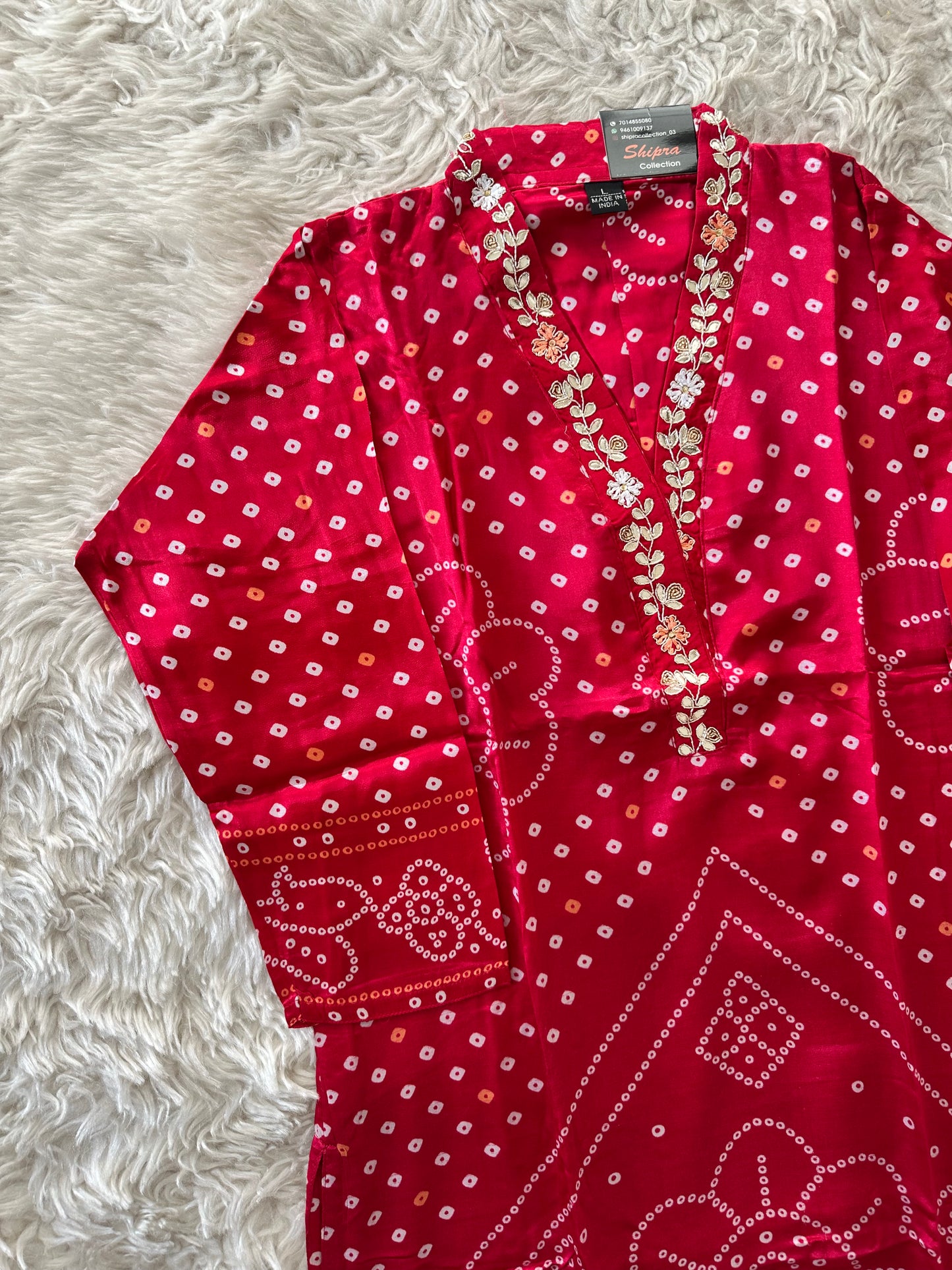 Gazi Silk Kurti Pant Dupatta Set