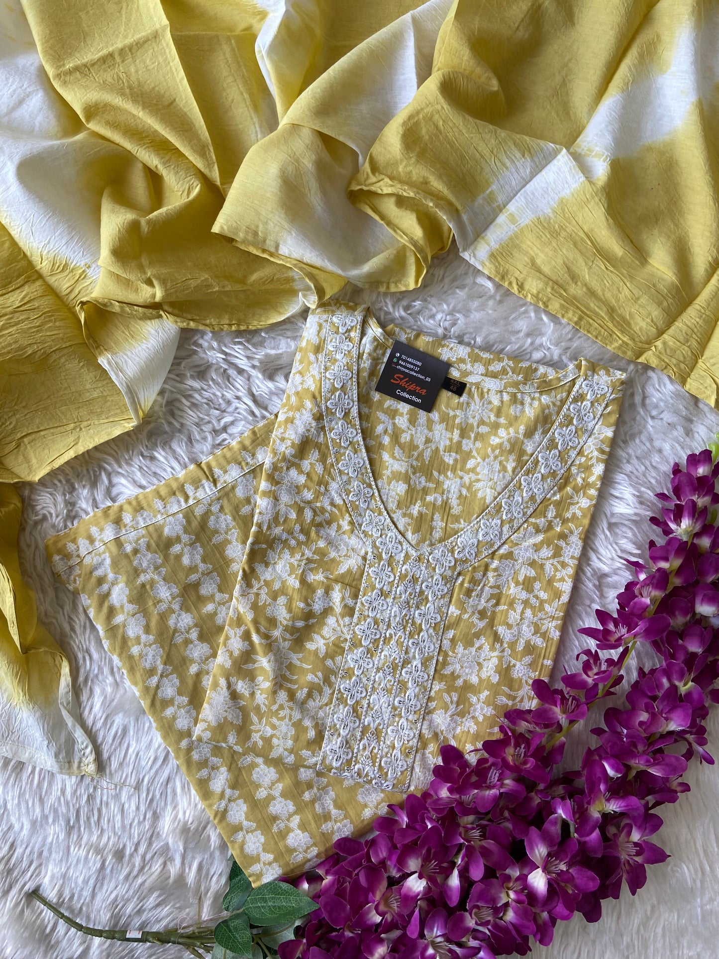 Steal Deal 🚨 Premium Cotton Kurti Pant Dupatta Set