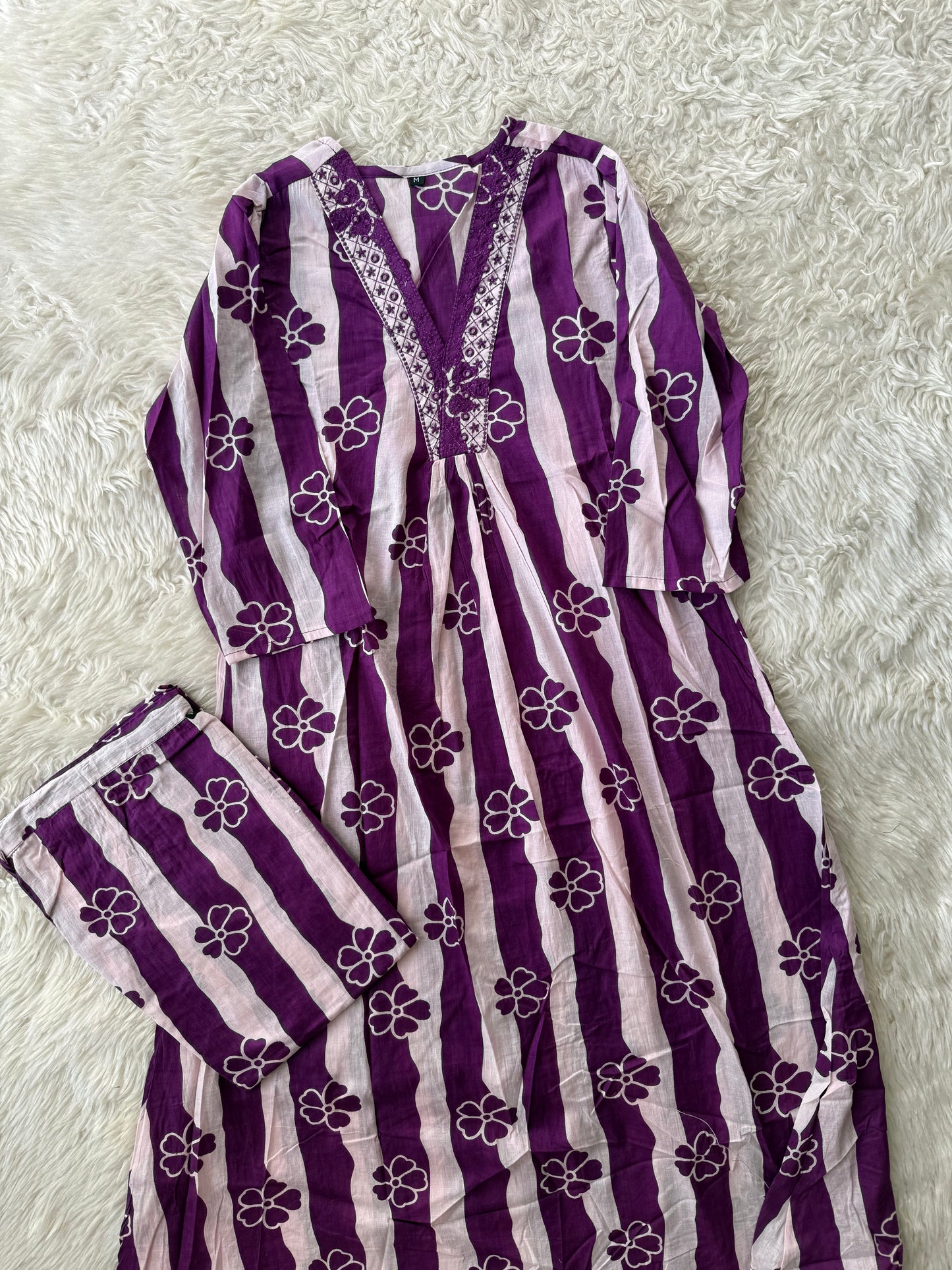 Cotton FLARE Kurti Pant Set
