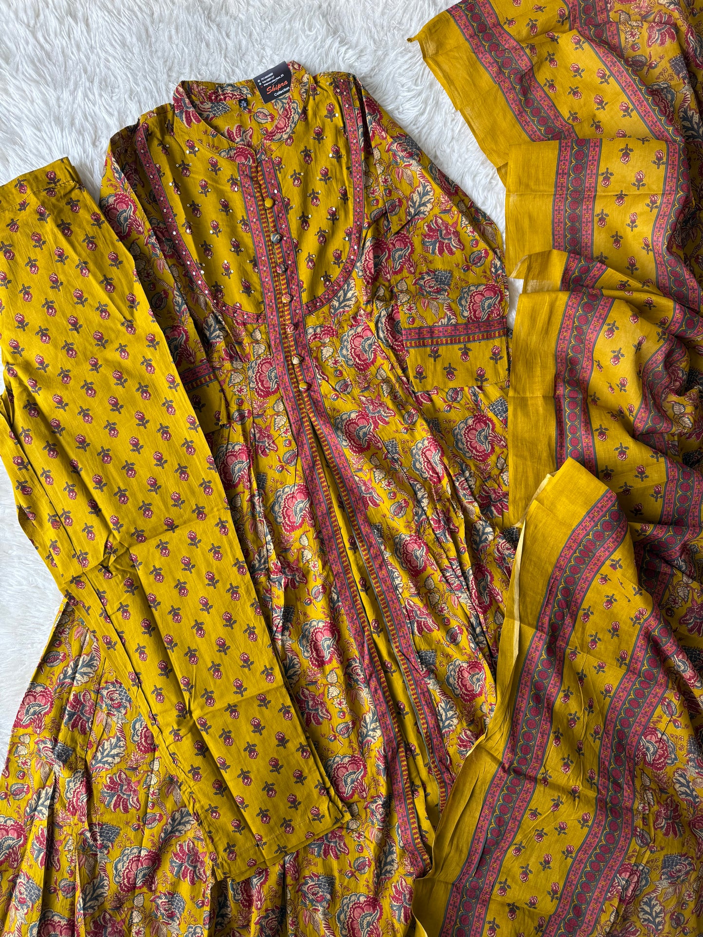 Premium Cotton Kurti Pant Dupatta Set