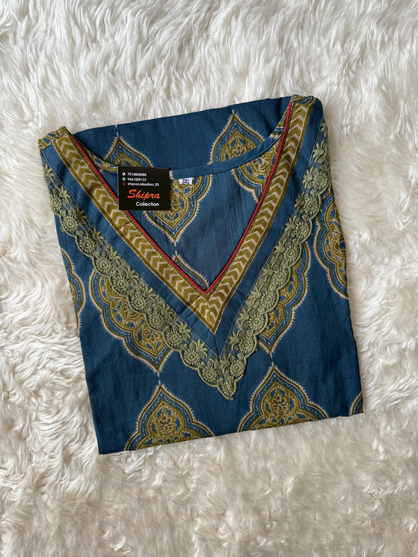 Premium Cotton Kurti Pant Dupatta Set