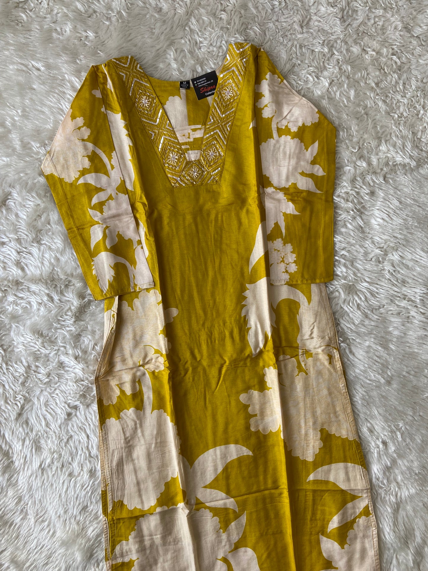 Russian Silk Kurti Pant Dupatta Set