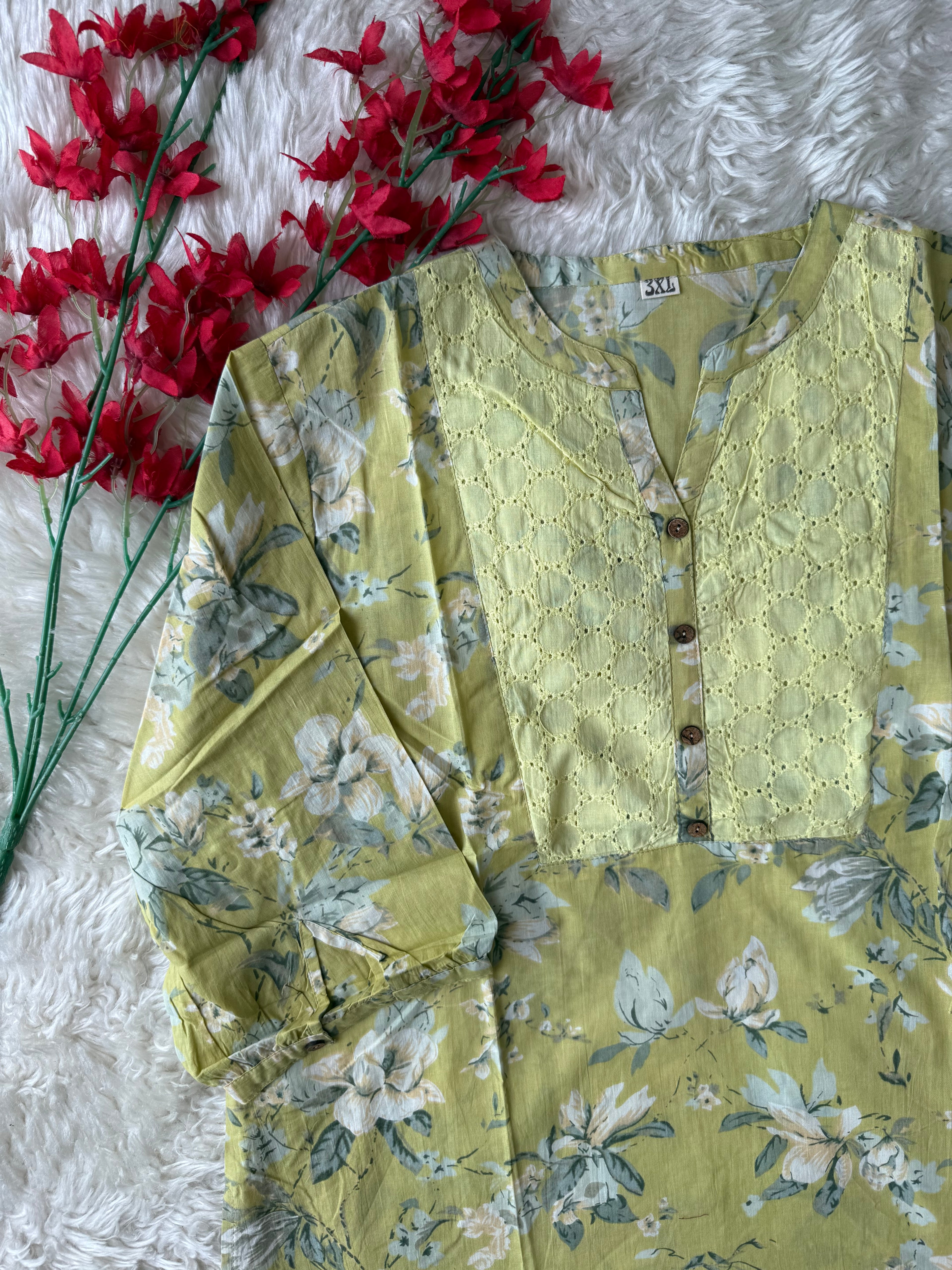 “Plus Size” Premium Cotton Short Kurti