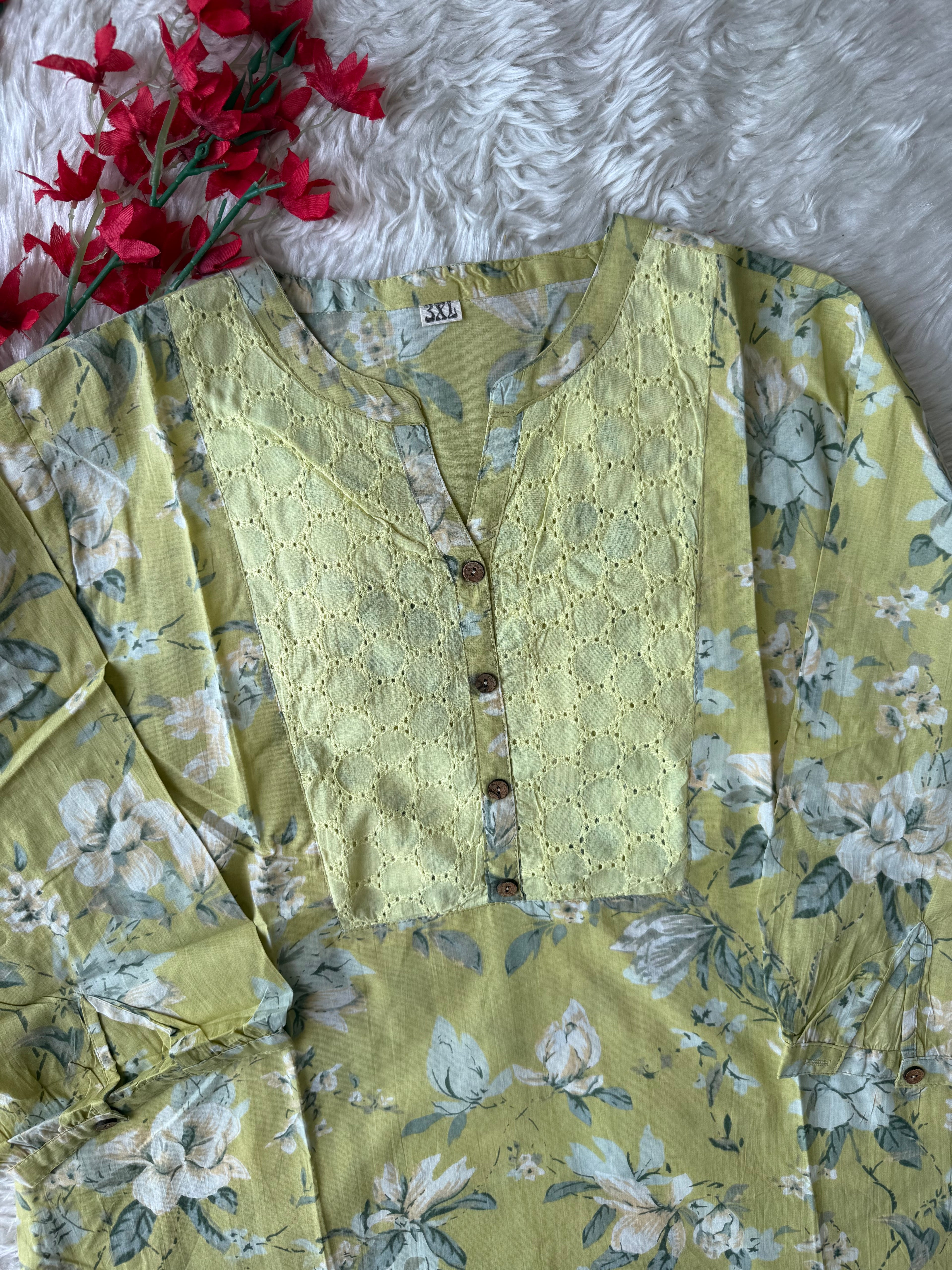 “Plus Size” Premium Cotton Short Kurti