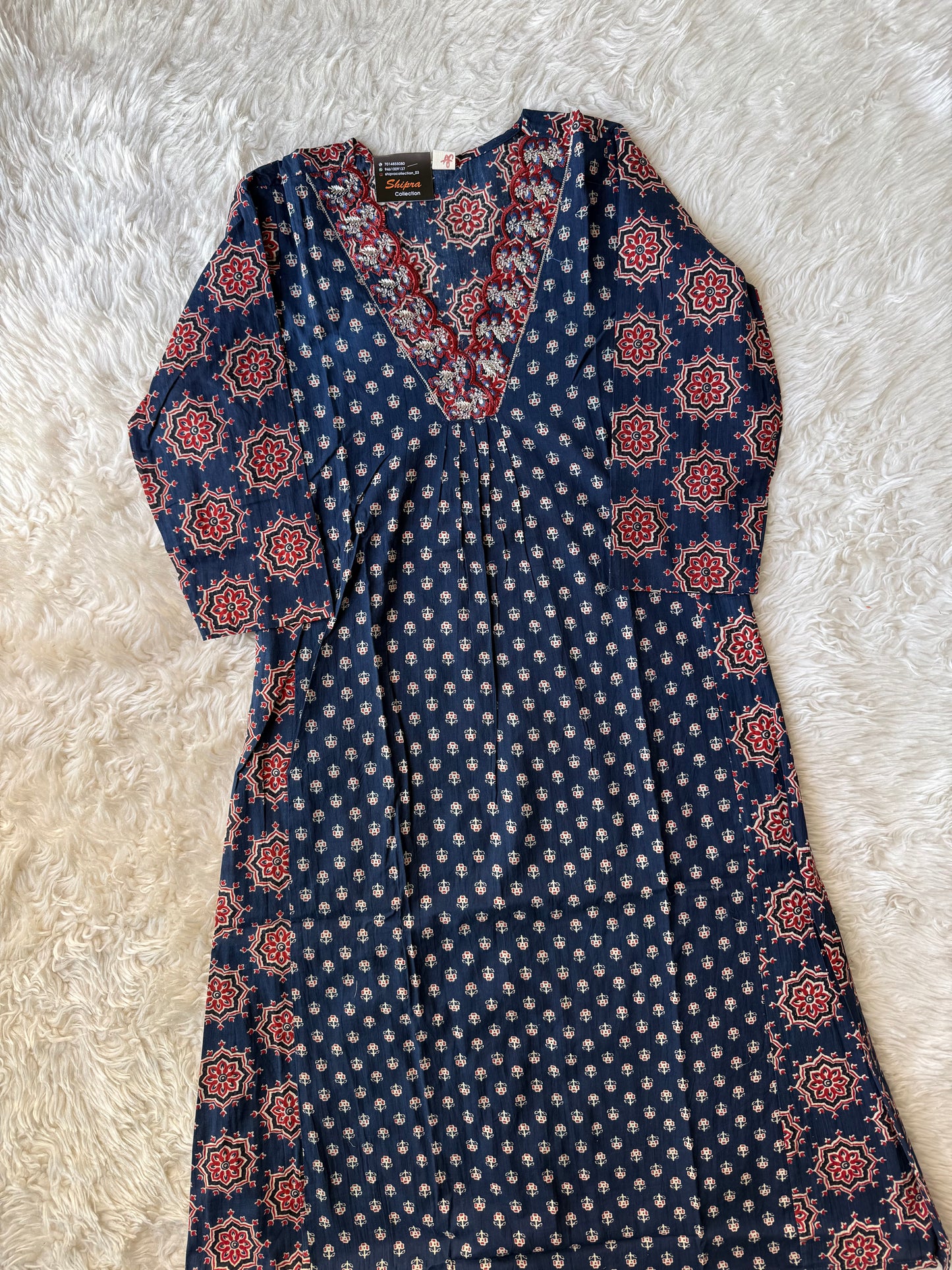 Pure Cotton Kurti Pant Dupatta Set