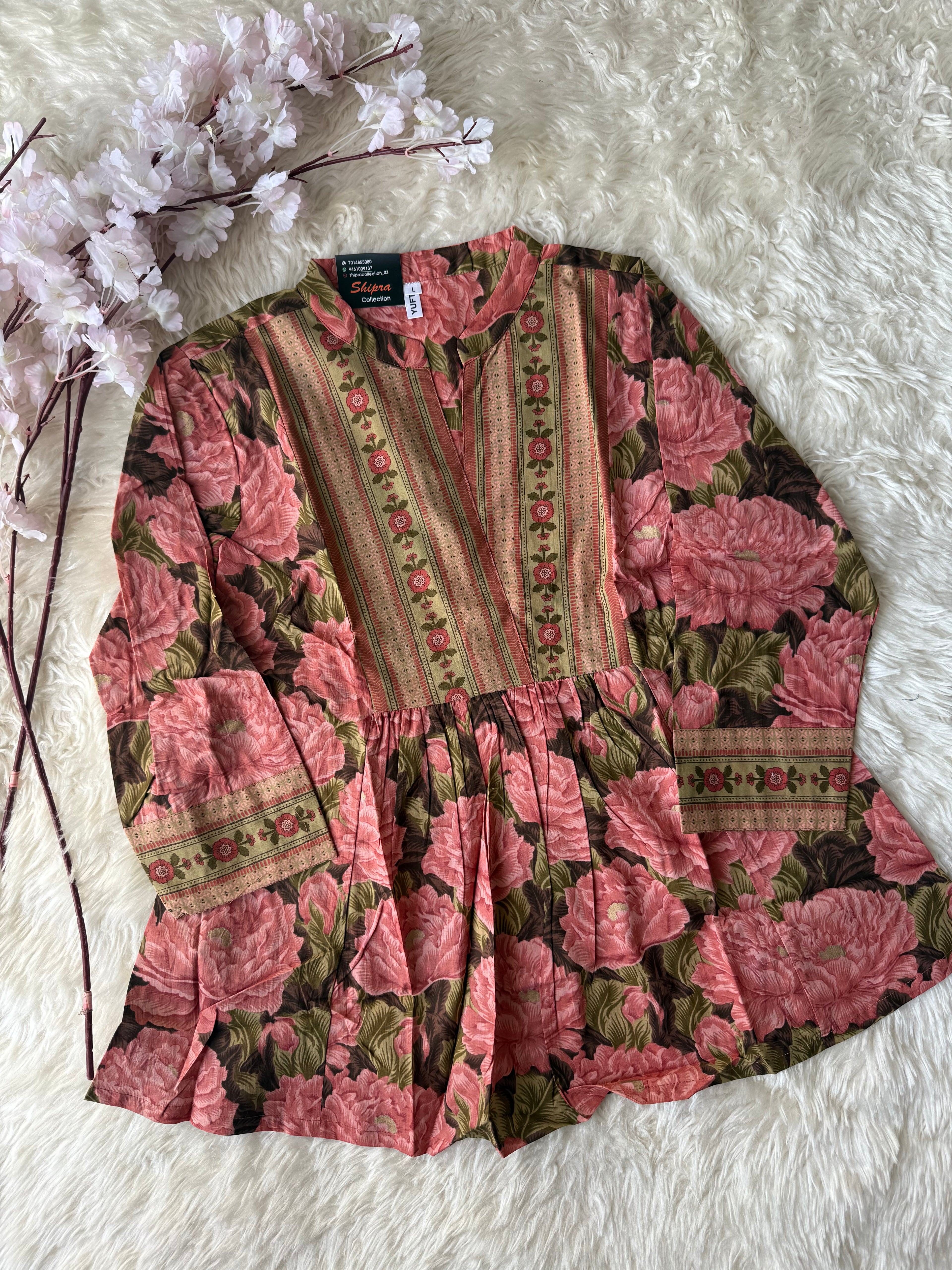 Premium Cotton Peplum Kurti