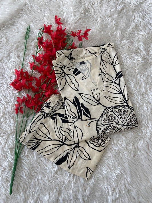 Makhan Fabric feel💕 Kurti Plazo Set