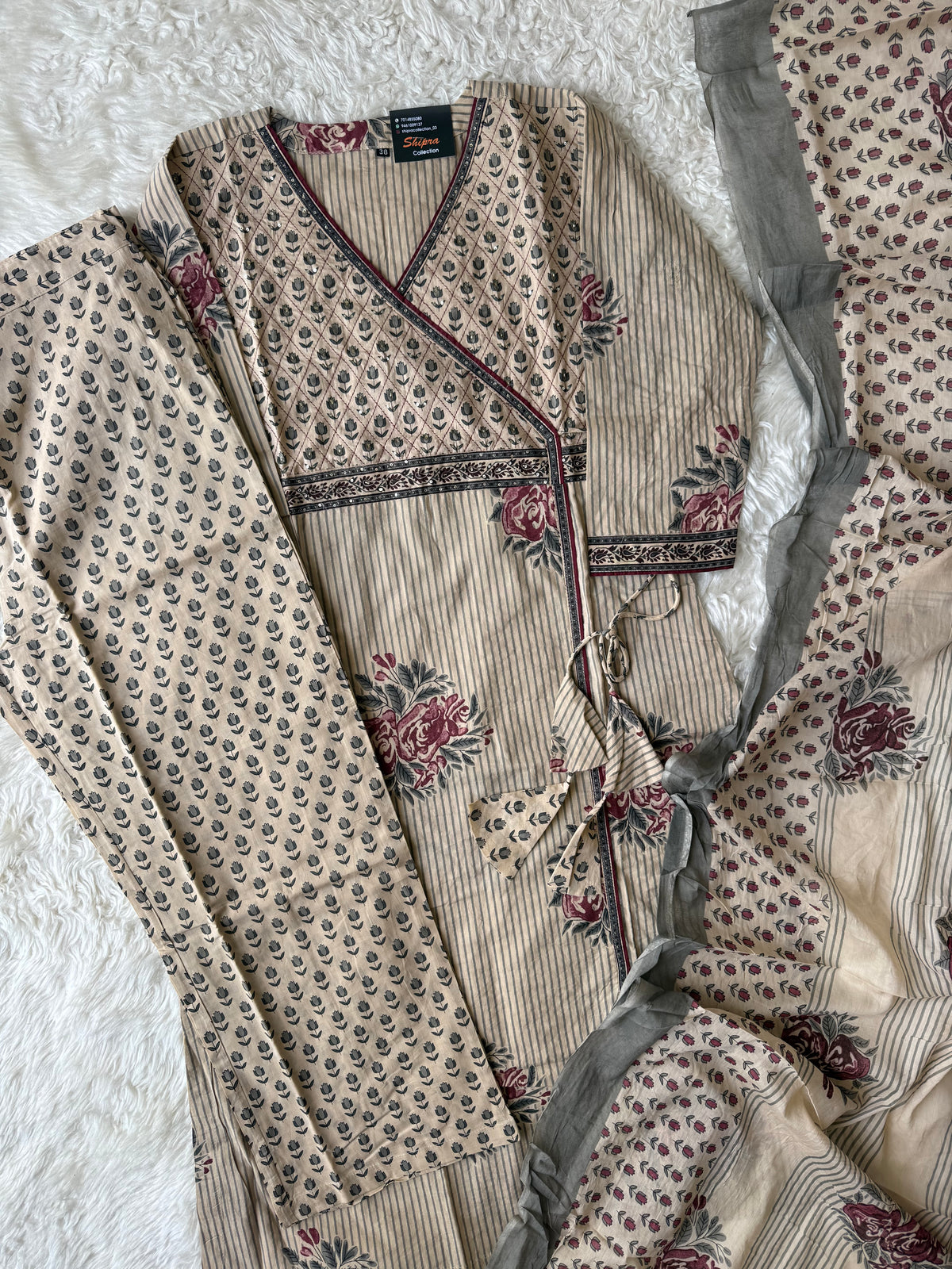 Premium Cotton Kurti Pant Dupatta Set
