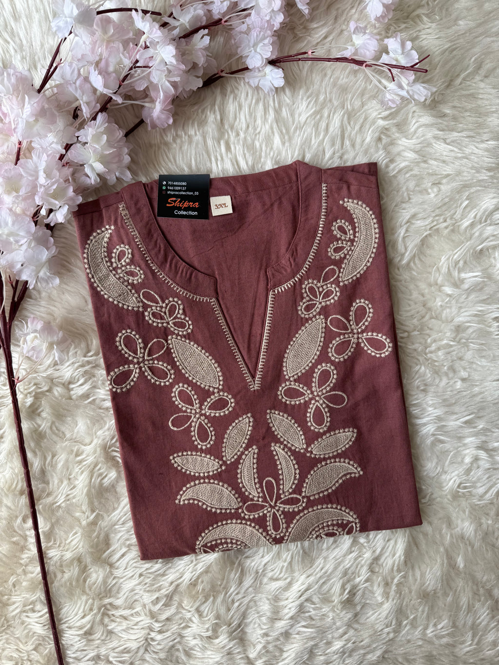 “Plus Size” Khadi Cotton Short Kurti