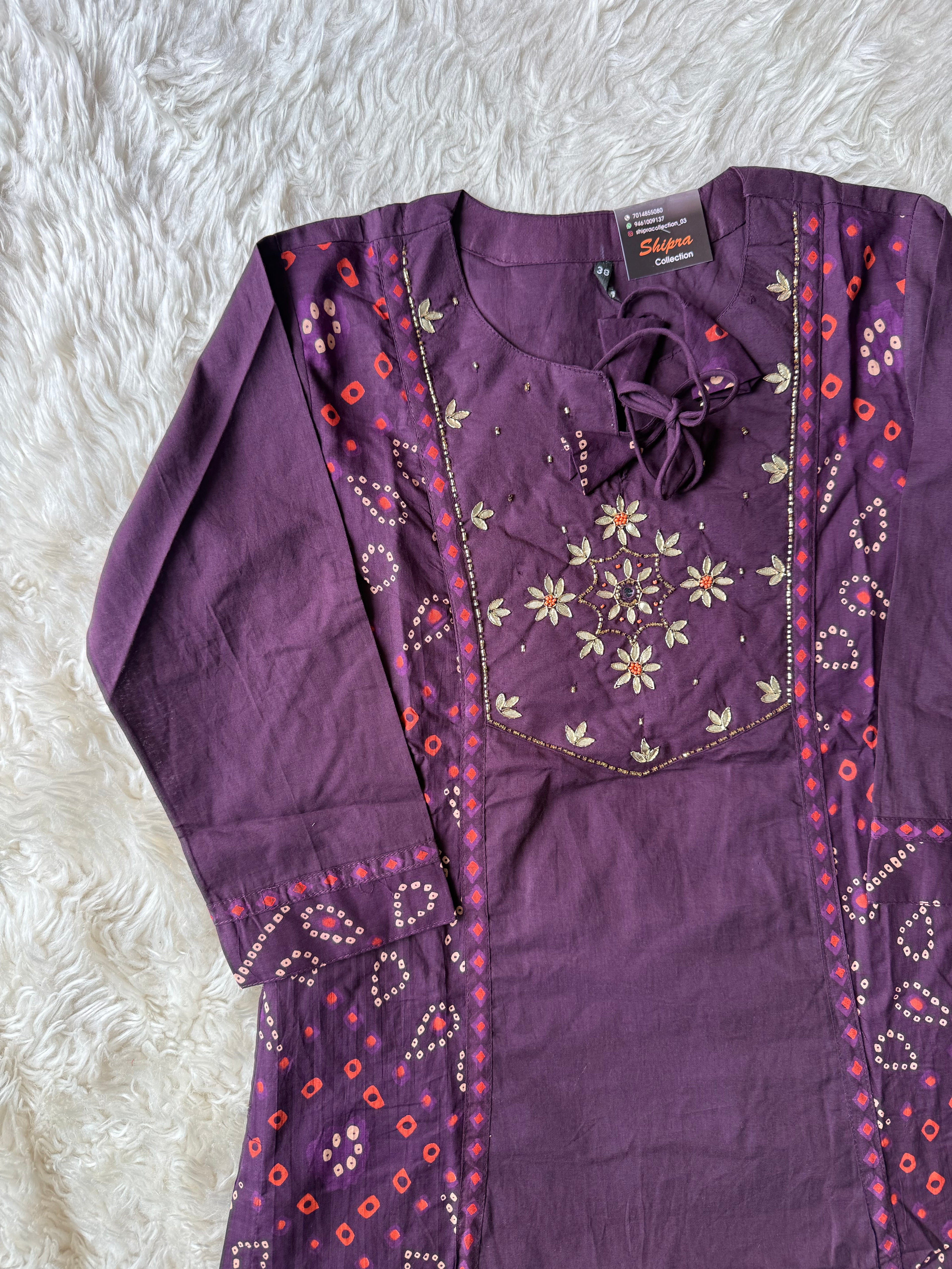 Premium Cotton Bandhani Set