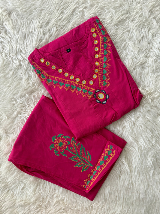 Cotton FLARE Kurti Pant Set