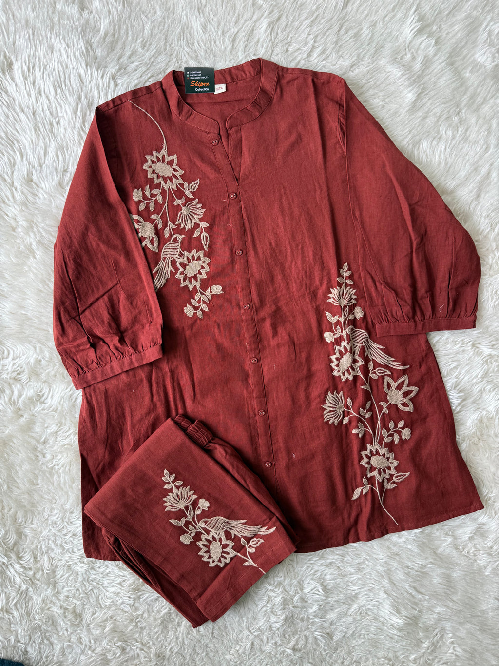 “Plus Size” Soft Khadi Cotton Co-ord Set