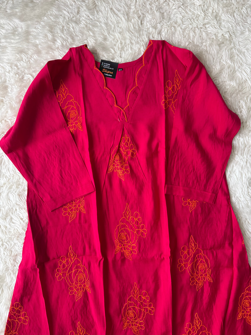 “ Plus Size” Muslin Silk Kurti Pant Dupatta Set