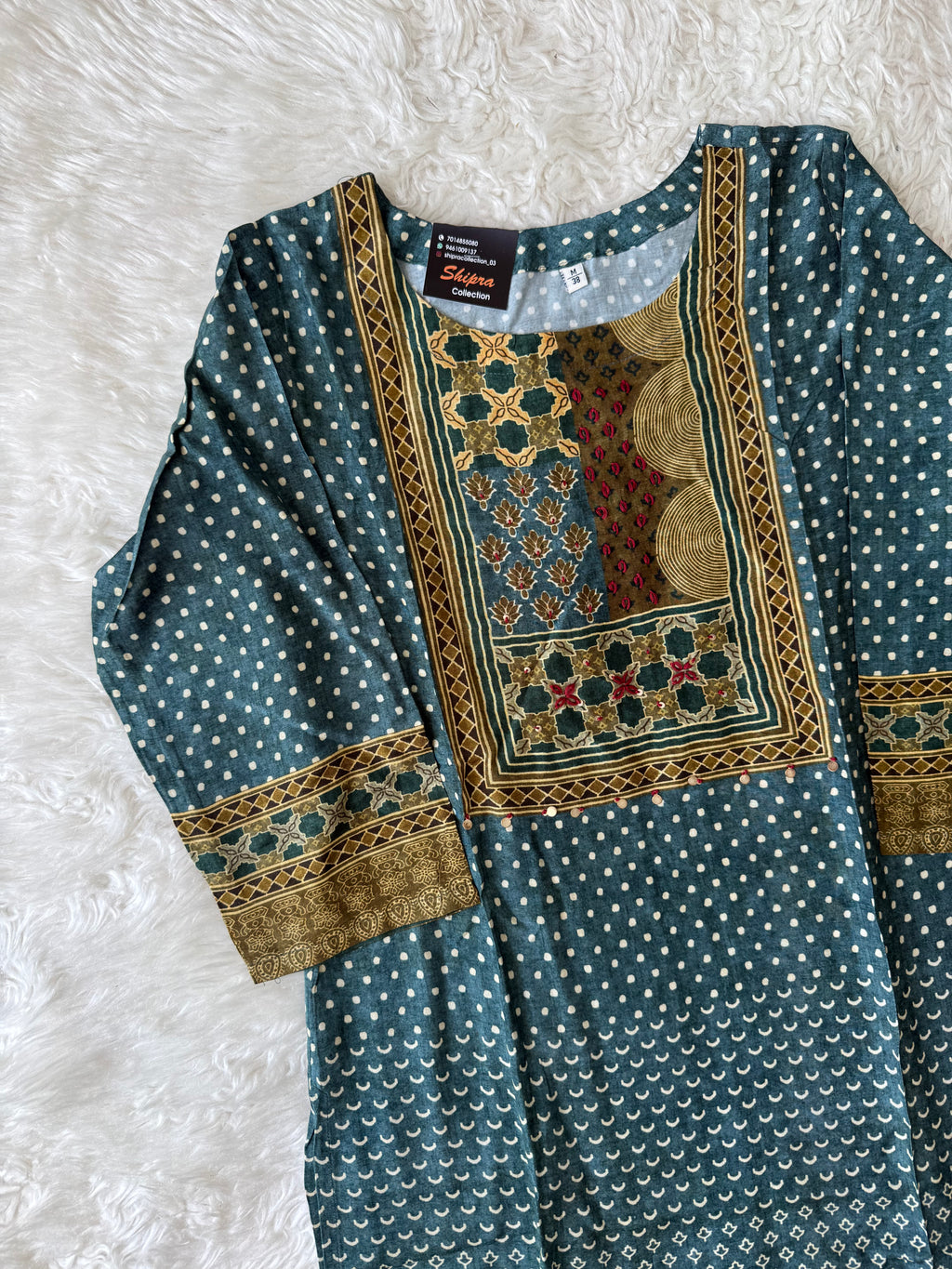 Premium Muslin Silk Kurti Pant Dupatta Set