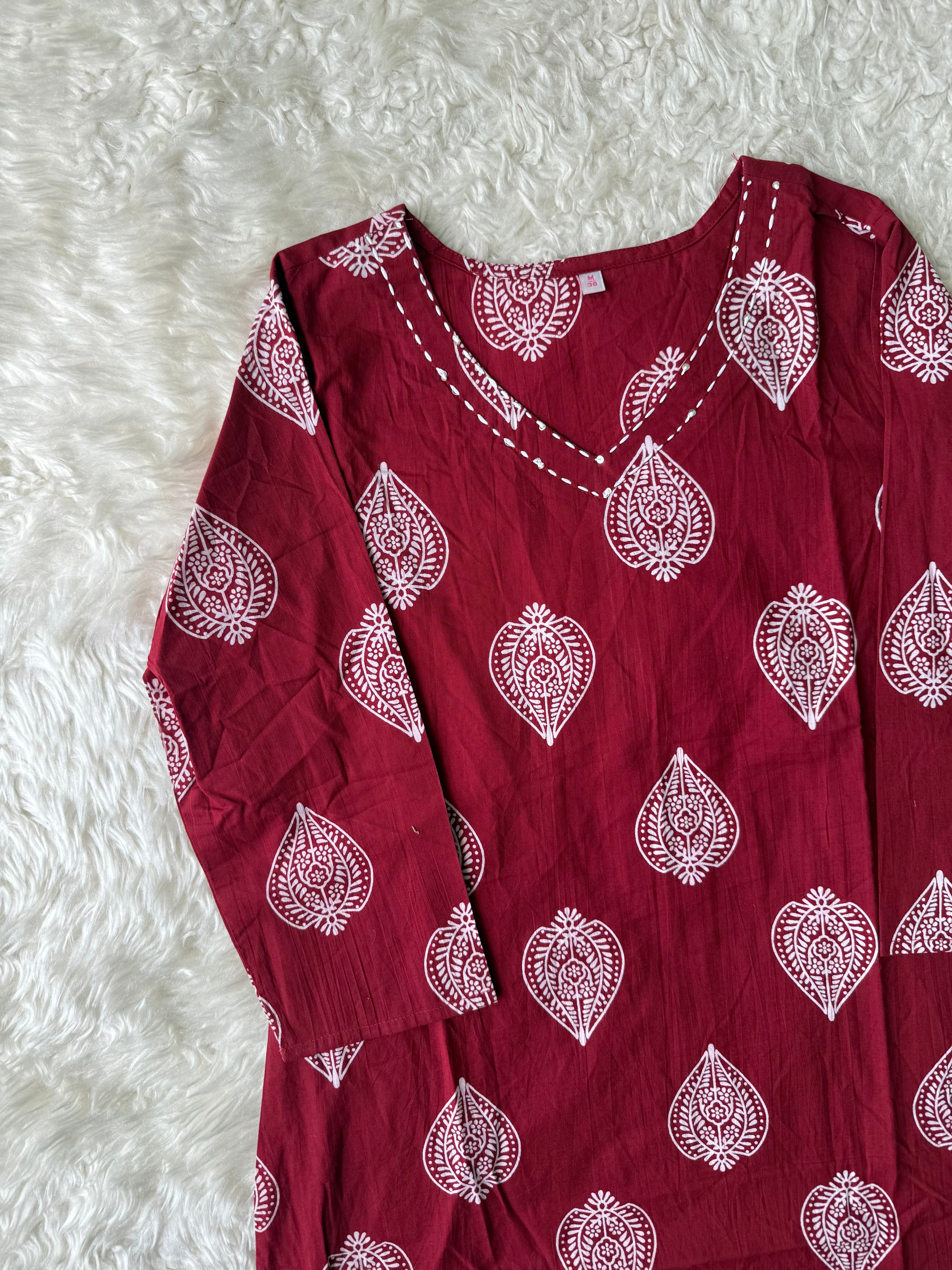 Premium Cotton Kurti Pant Set