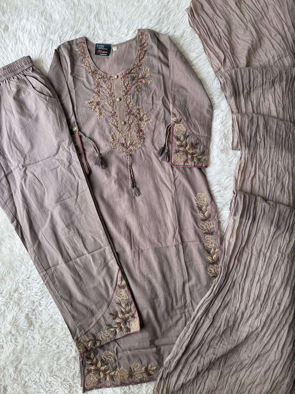 Premium Cotton Kurti Pant Dupatta Set