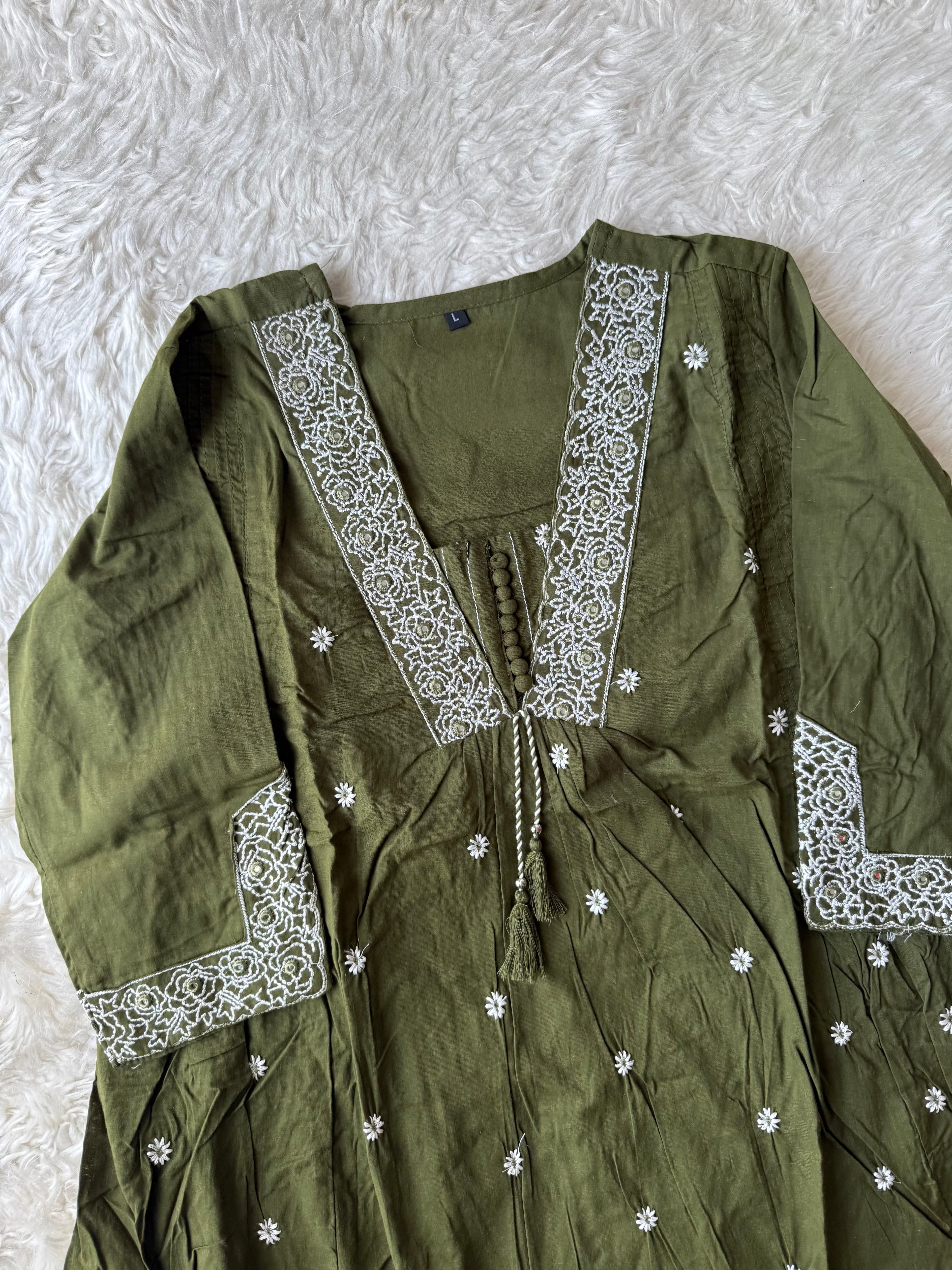 Cotton FLARE Kurti Pant Set