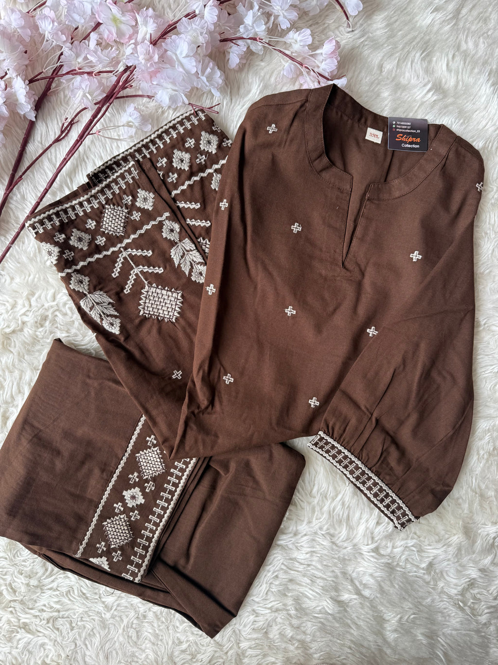 “Plus Size” Soft Khadi Cotton Co-ord Set