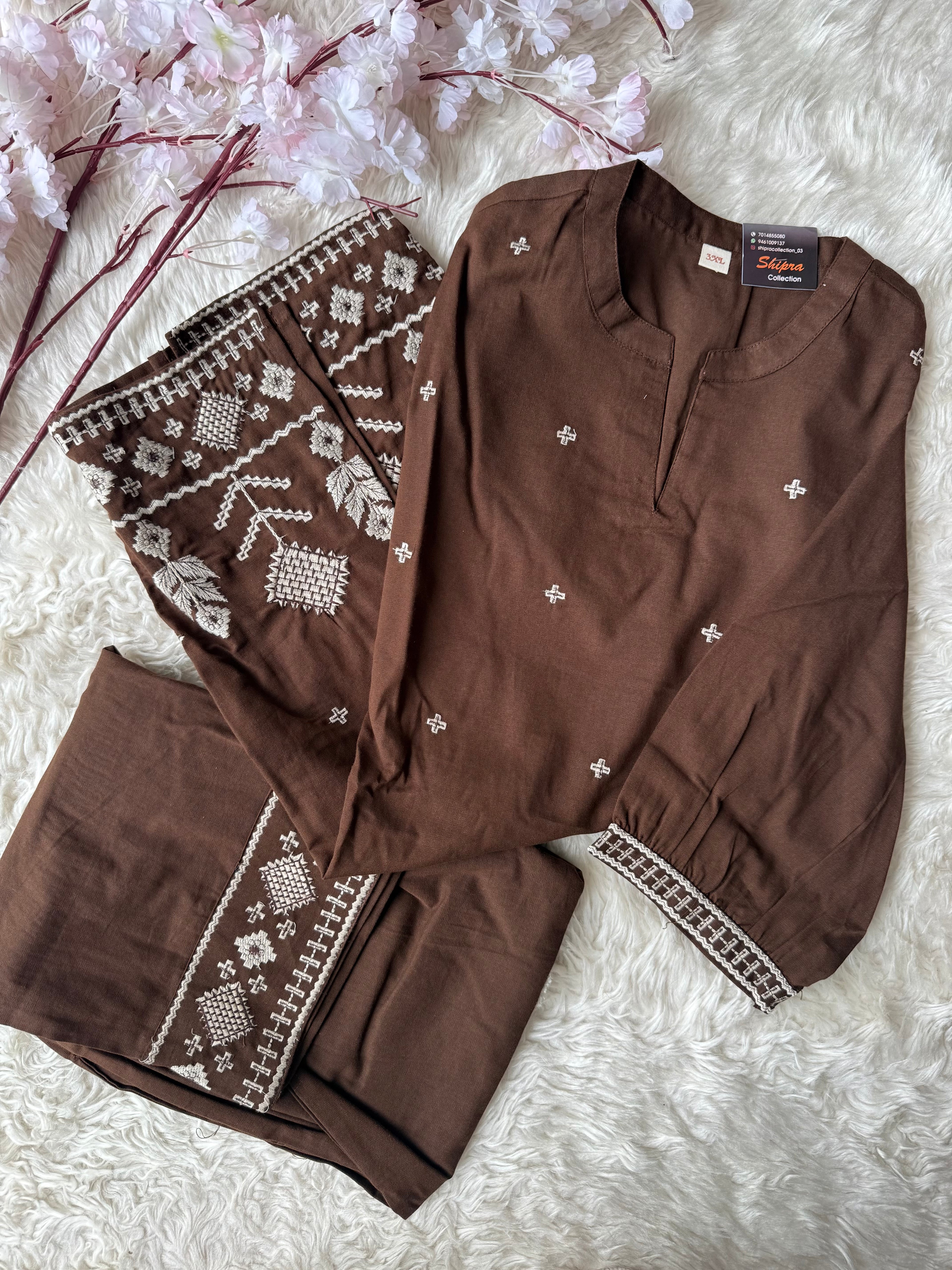 “Plus Size” Soft Khadi Cotton Co-ord Set