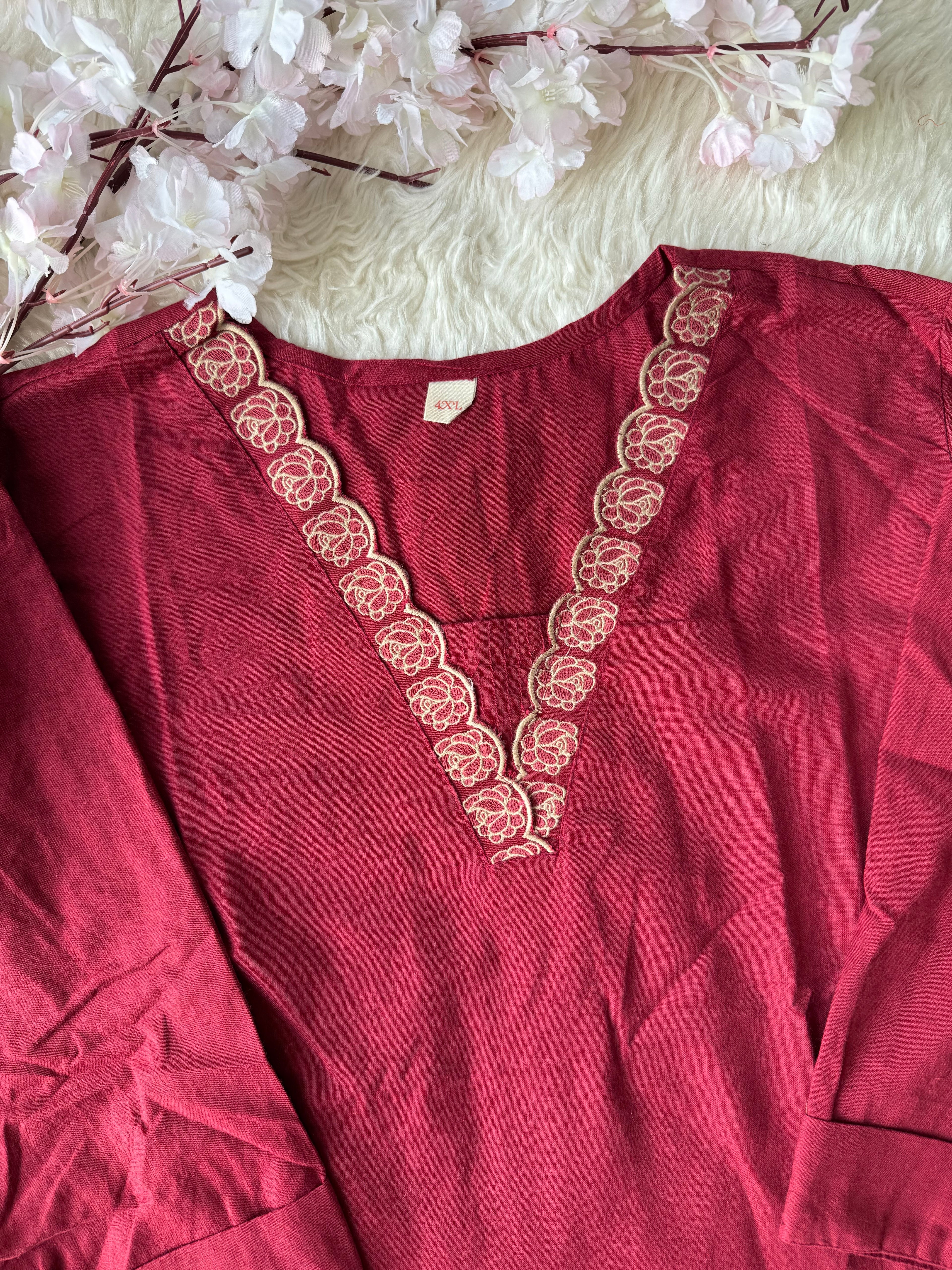 “Plus Size” Khadi Cotton Short Kurti