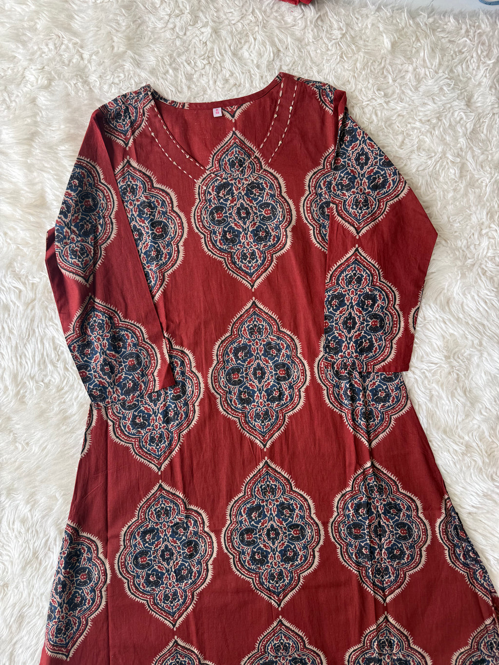 Premium Cotton Kurti Pant Set