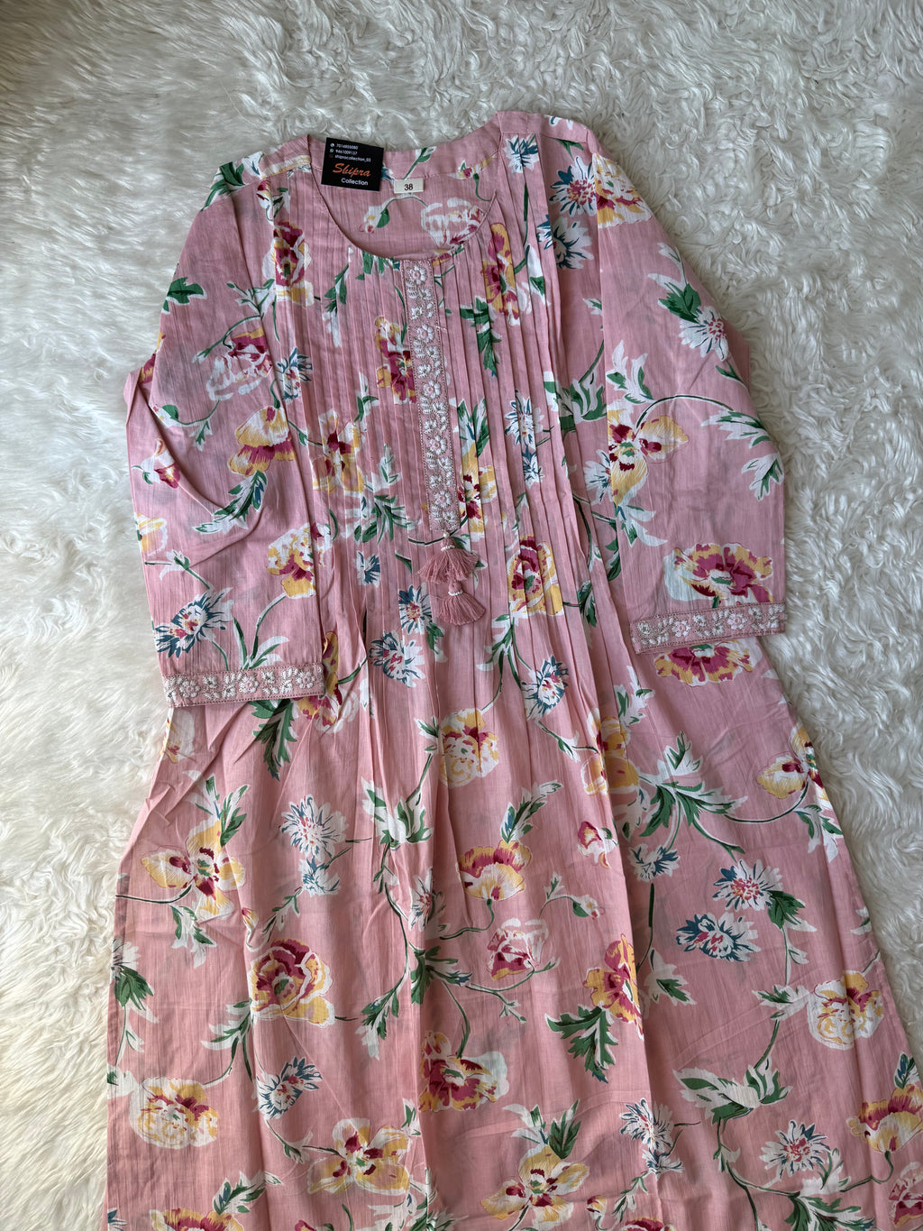 Premium Cotton Aline Kurti Pant Dupatta Set